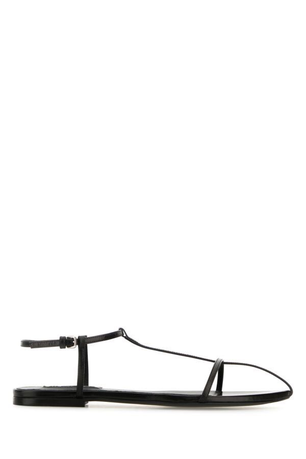 Jil Sander o1mt1gz0625 Leather Sandals in Black Size US 7 / IT 37 - 1 Thumbnail