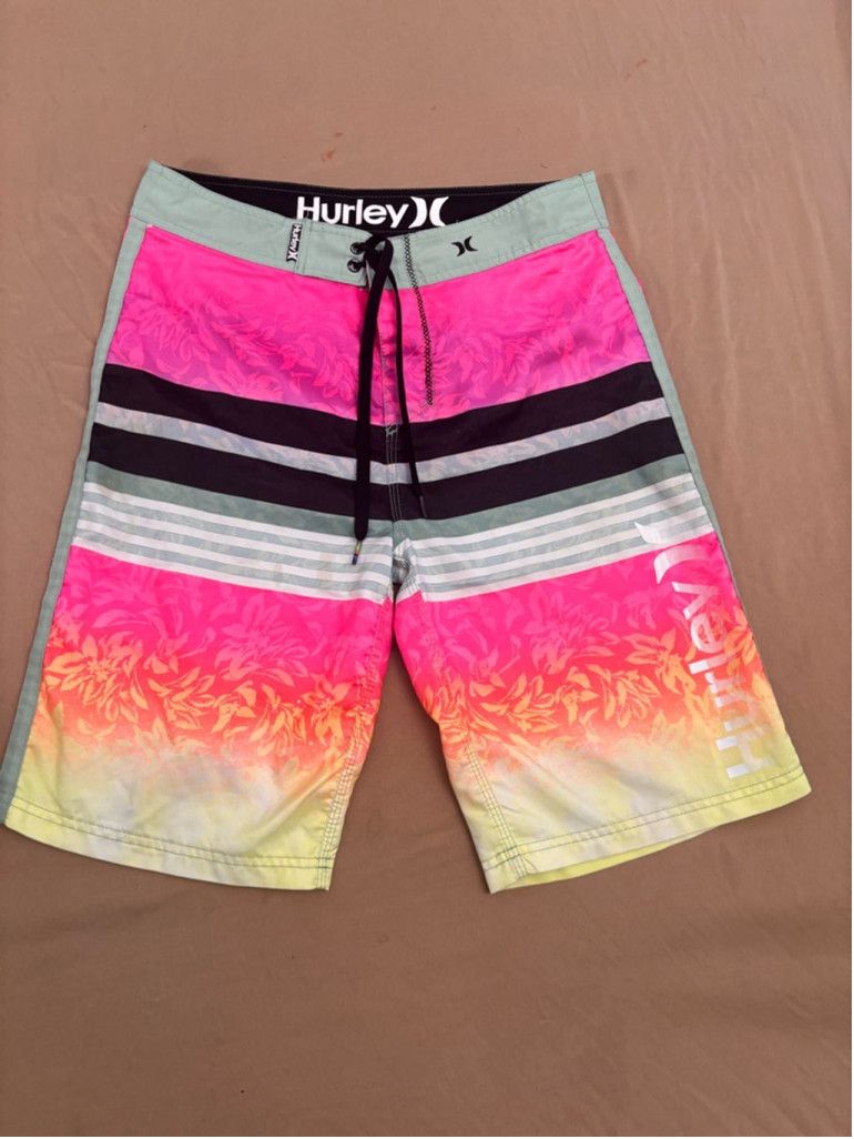 Hurley Men's Hurley Board Shorts Size 30 Pink Green Size US 30 / EU 46 - 1 Thumbnail