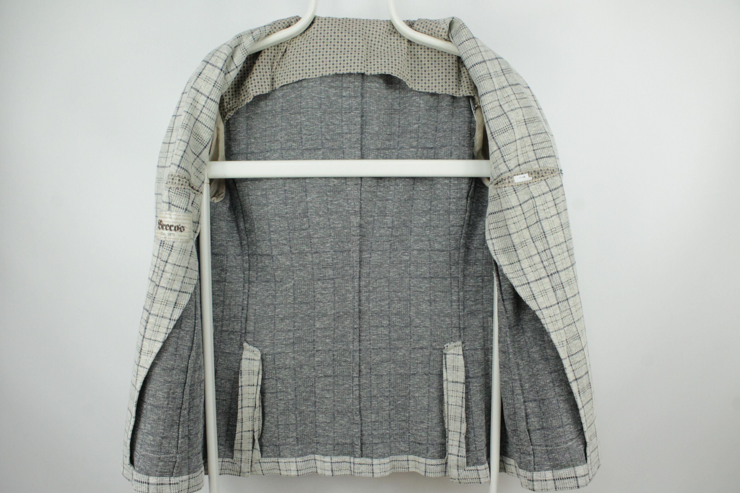 Other Breco's 1975 Check Cotton Blend Slim Fit Sport Coat Blazer Size US M / EU 48-50 / 2 - 6 Thumbnail