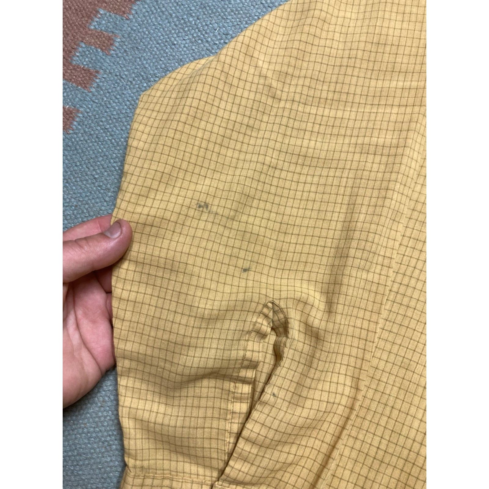 Vintage VINTAGE Campus 70s Button-Up Shirt Long Sleeve Yellow Plaid Lightweight Men XL Size US XL / EU 56 / 4 - 2 Thumbnail