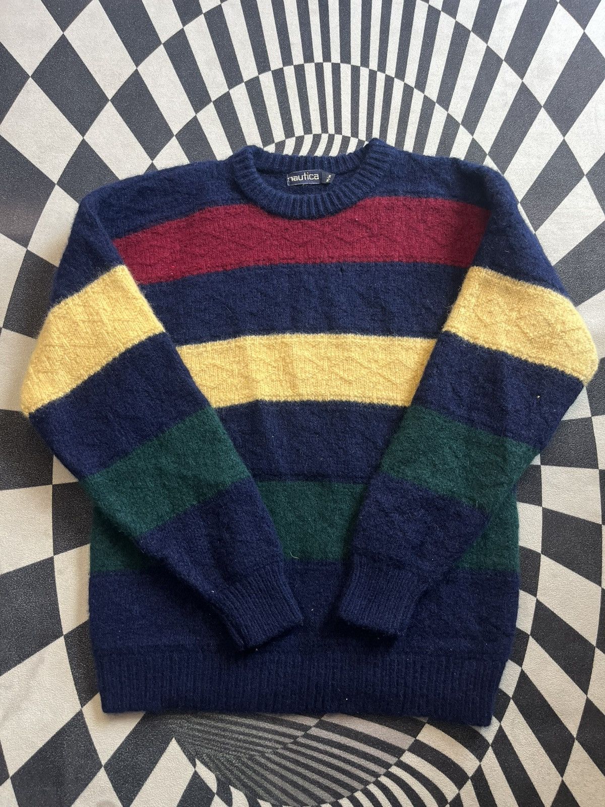 Nautica Vintage NAUTICA PURE New WOOL Sweater 90’s-00’s Shirt Size US M / EU 48-50 / 2 - 1 Thumbnail