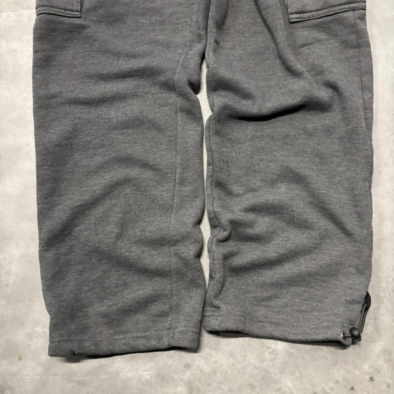 Japanese Brand × Vintage Crazy Vintage Y2K/2000s Dark Grey Streetwear Essential Cargo Sweatpants! Size US 34 / EU 50 - 5 Thumbnail