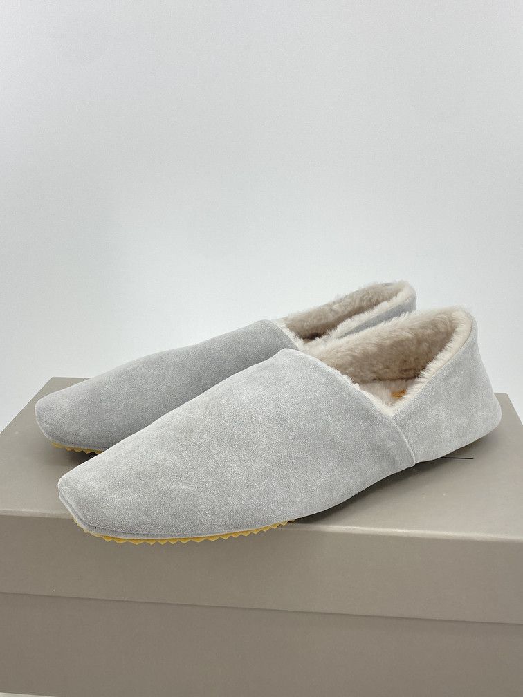 Mr P. Babouche Shearling Lined Suede Slippers Size US 9 / EU 42 - 3 Thumbnail
