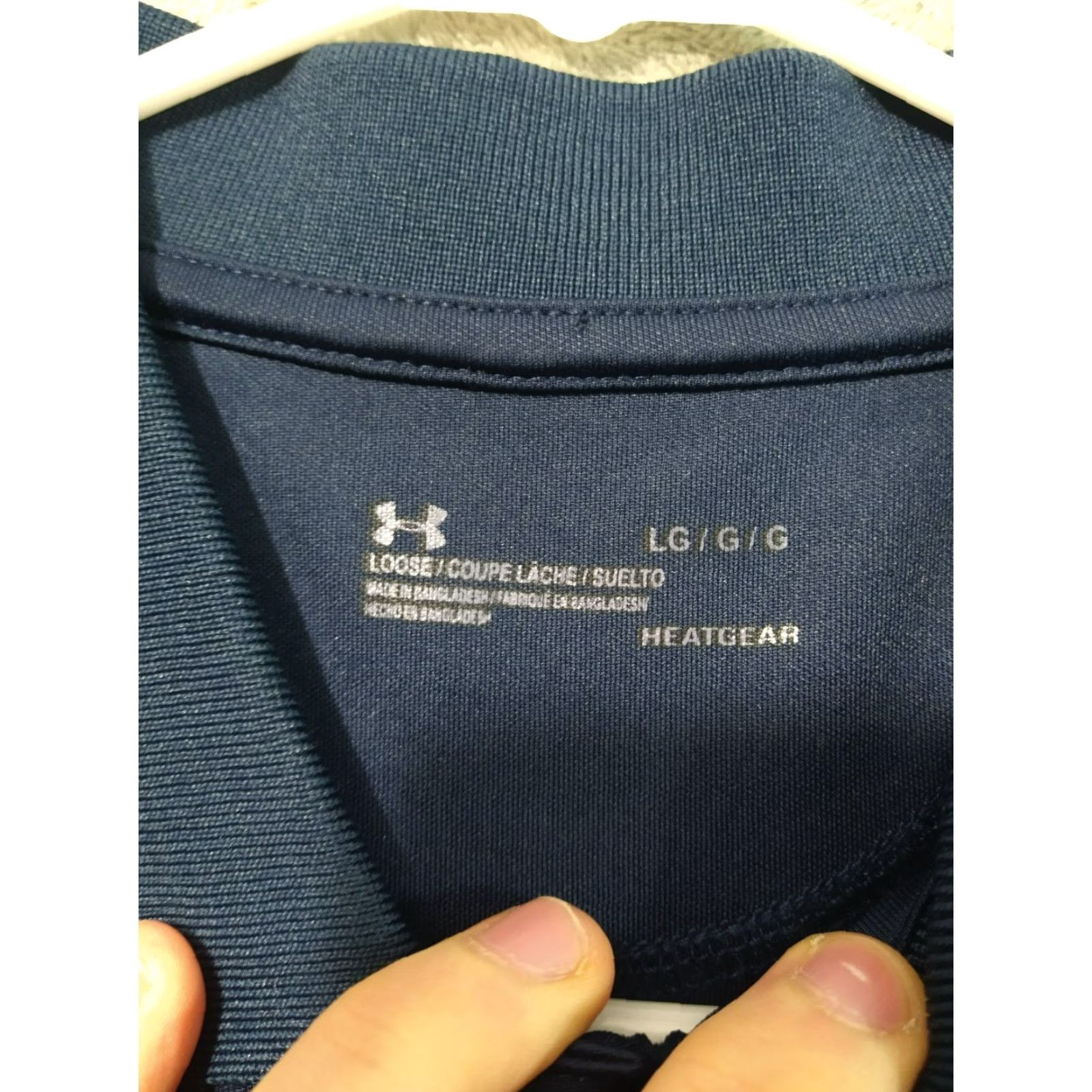 Under Armour Under Armour Shirt Mens Large Navy Blue Polo UA Tech Short Sleeve HeatGear Size US L / EU 52-54 / 3 - 5 Thumbnail