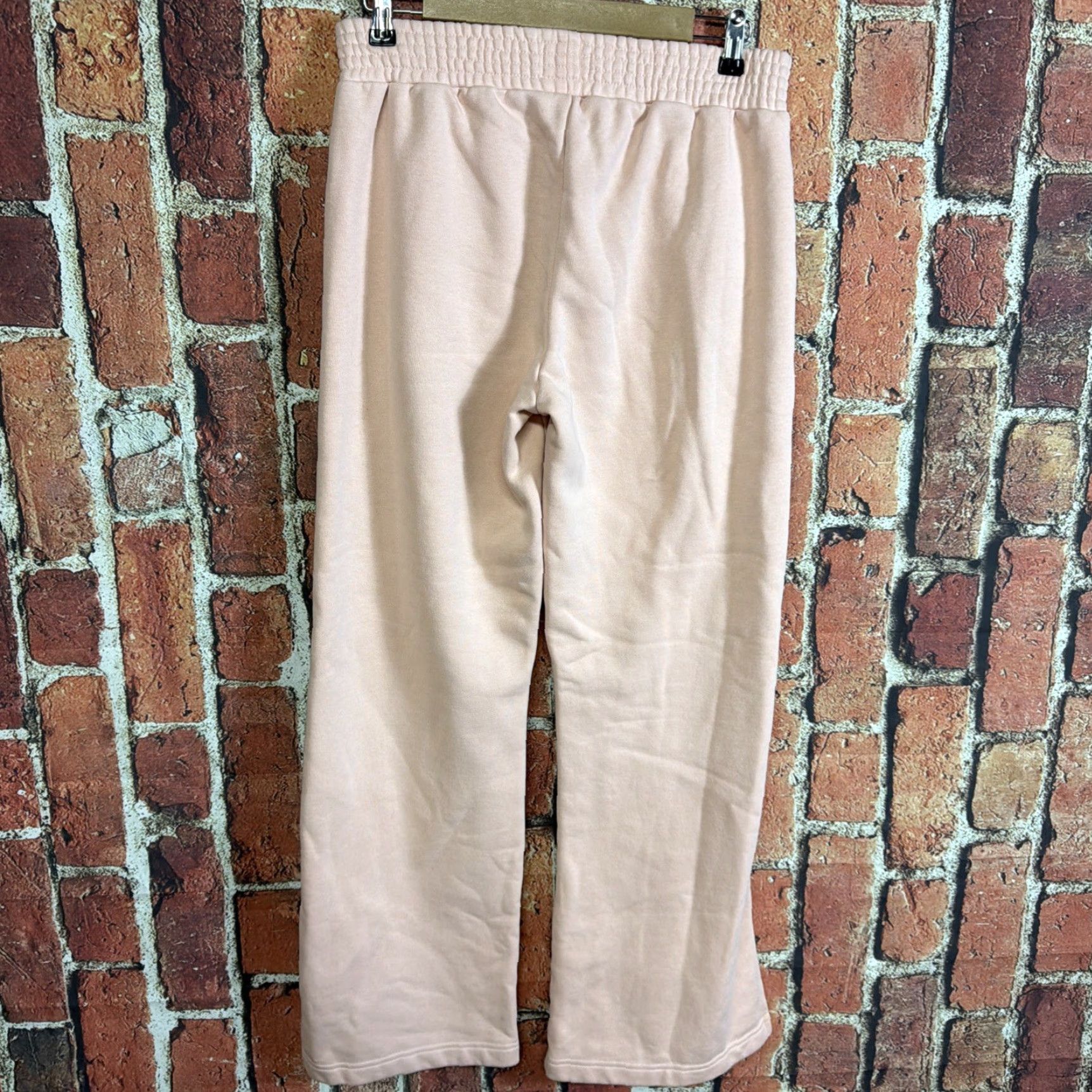 Vintage PACT Sweatpants Pink Organic Fleece Cinch Elastic Waist Wide-Leg Pants Women M Pink Athleisure City W 2020s Size 32" / US 10 / IT 46 - 3 Thumbnail