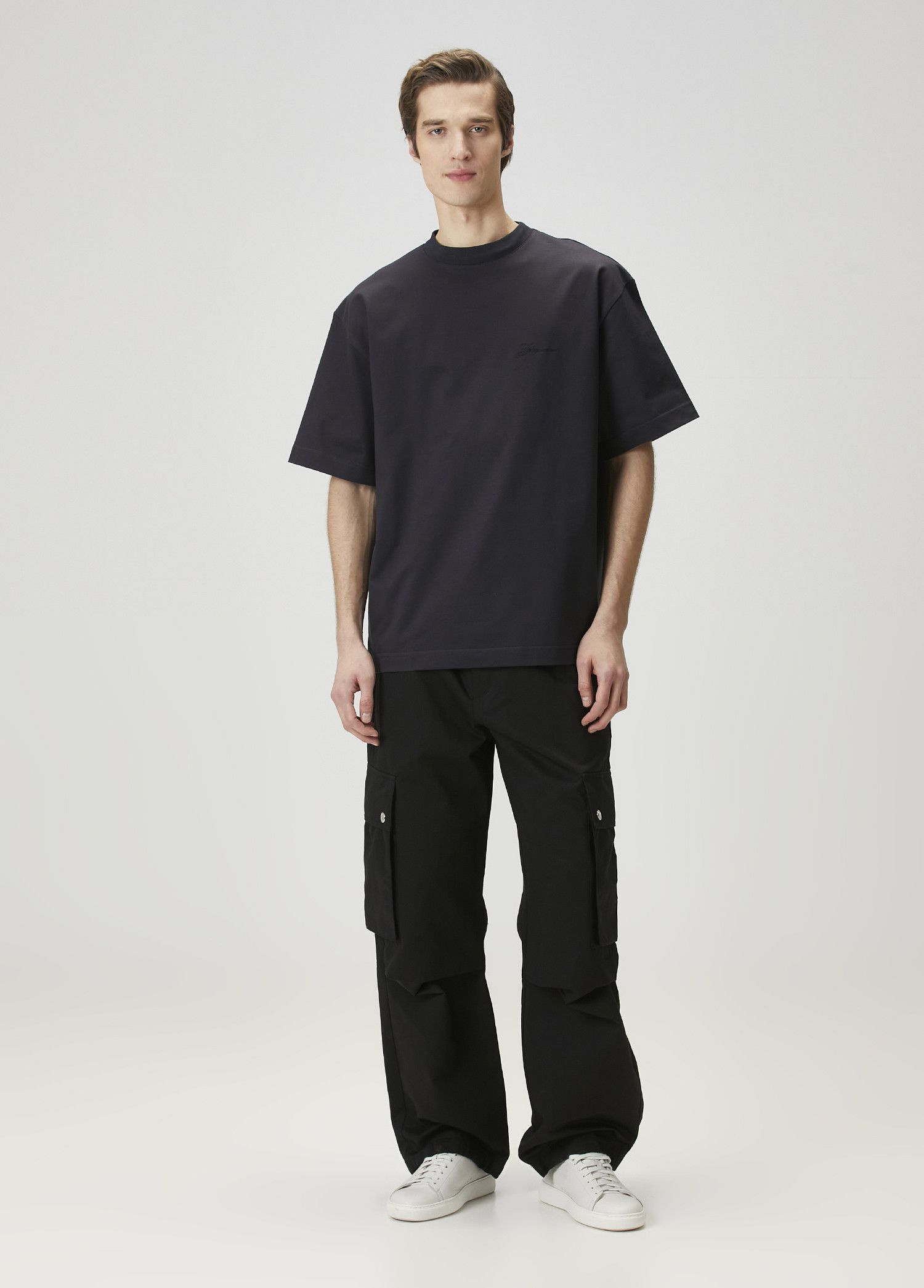 Jacquemus JACQUEMUS Haltères navy blue relaxed barbell t-shirt Large Size US L / EU 52-54 / 3 - 3 Thumbnail