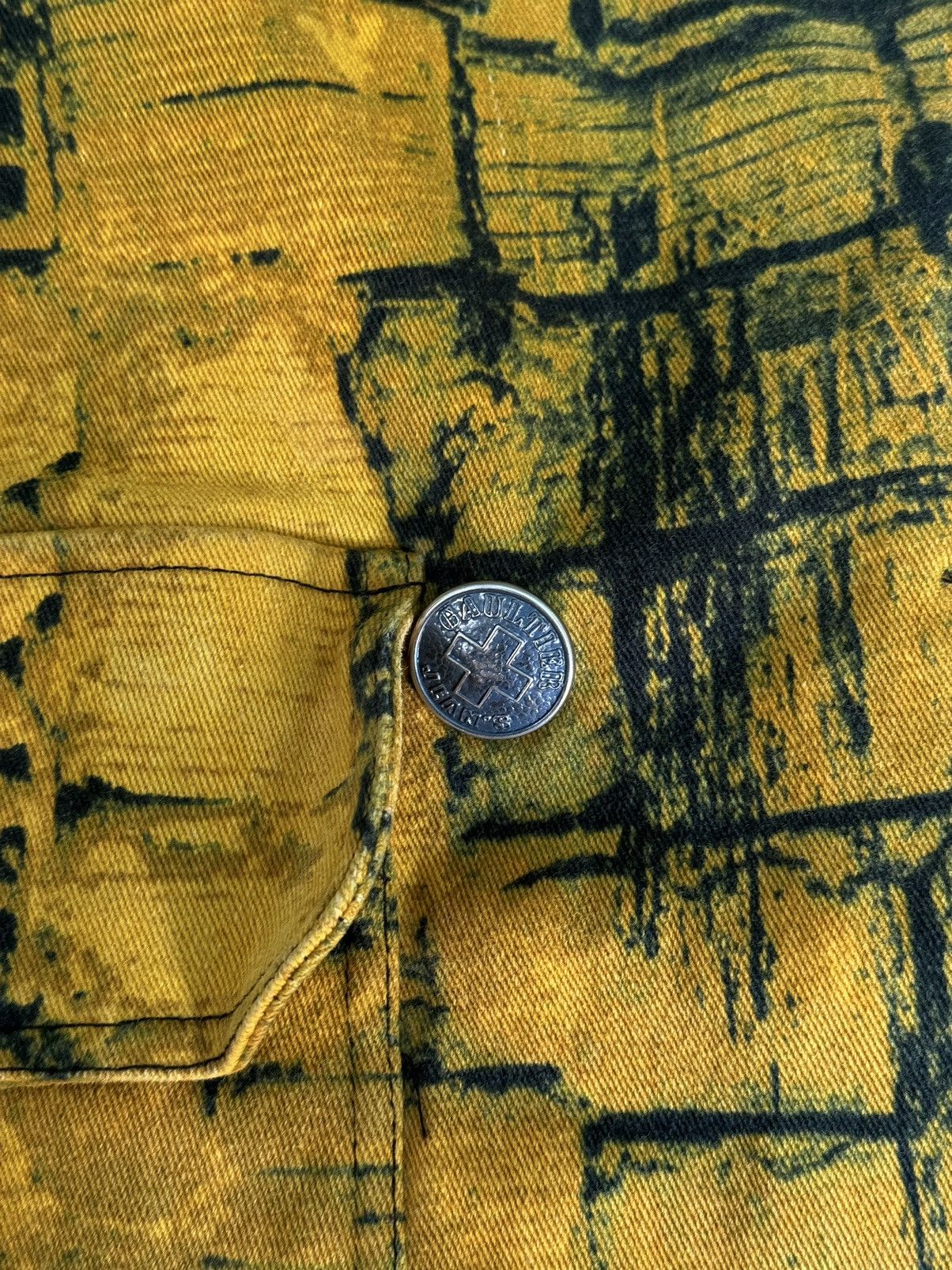 Jean Paul Gaultier × Vintage Jean Paul Gaultier F/W 1997 archive fight racism denim coat Size S / US 4 / IT 40 - 8 Thumbnail