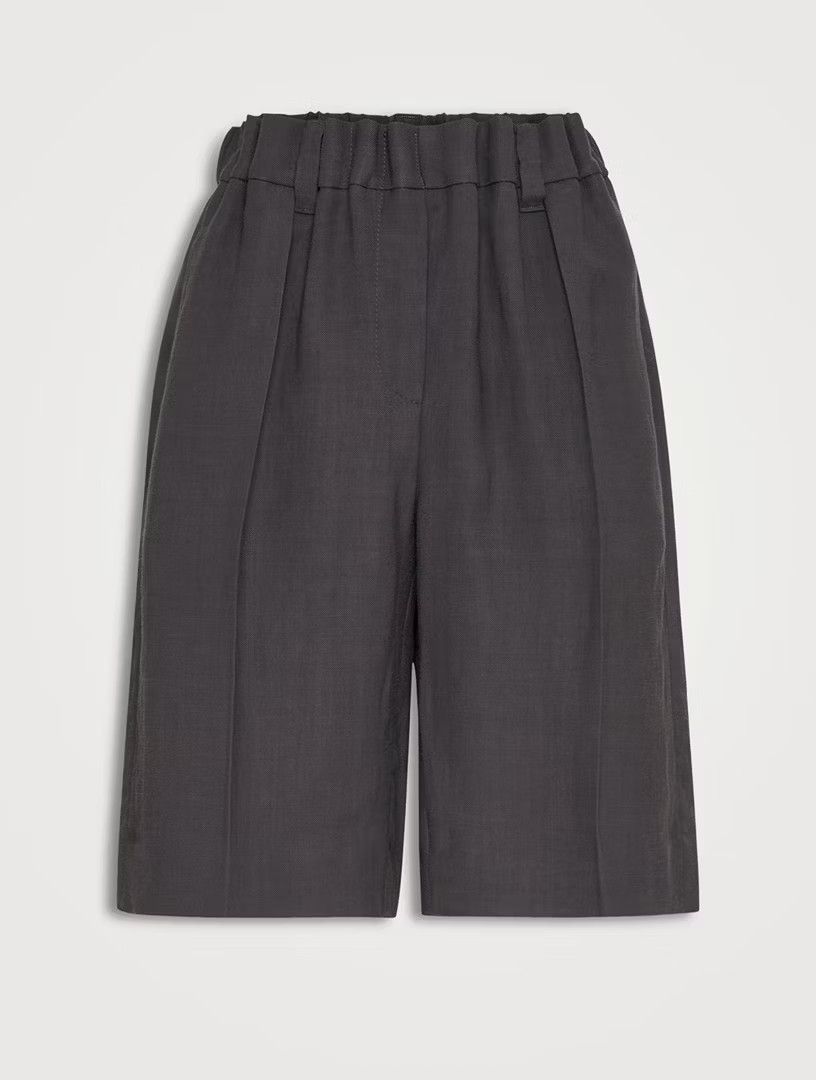 Brunello Cucinelli o1la1rc1a0425 Bermuda Shorts in Charcoal Size 26" / US 2 / IT 38 - 1 Thumbnail
