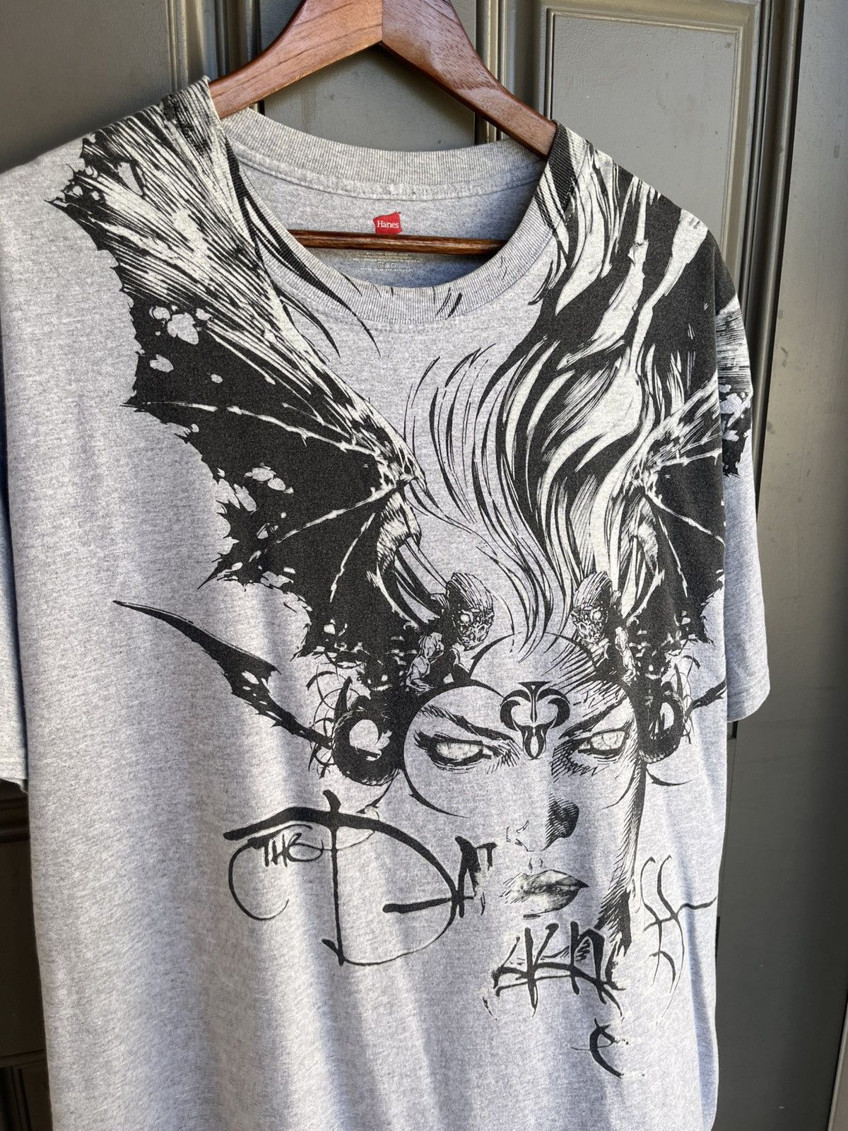 Vintage Vintage Y2K Gothic Print ‘The Darkness’ T-Shirt Size US XL / EU 56 / 4 - 2 Thumbnail