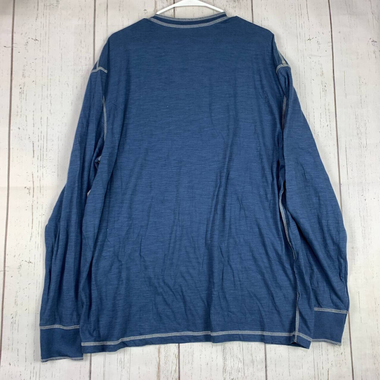 Marc Ecko Marc Ecko 2XL Blue Polo Long Sleeve Shirt Men Size US XXL / EU 58 / 5 - 2 Thumbnail