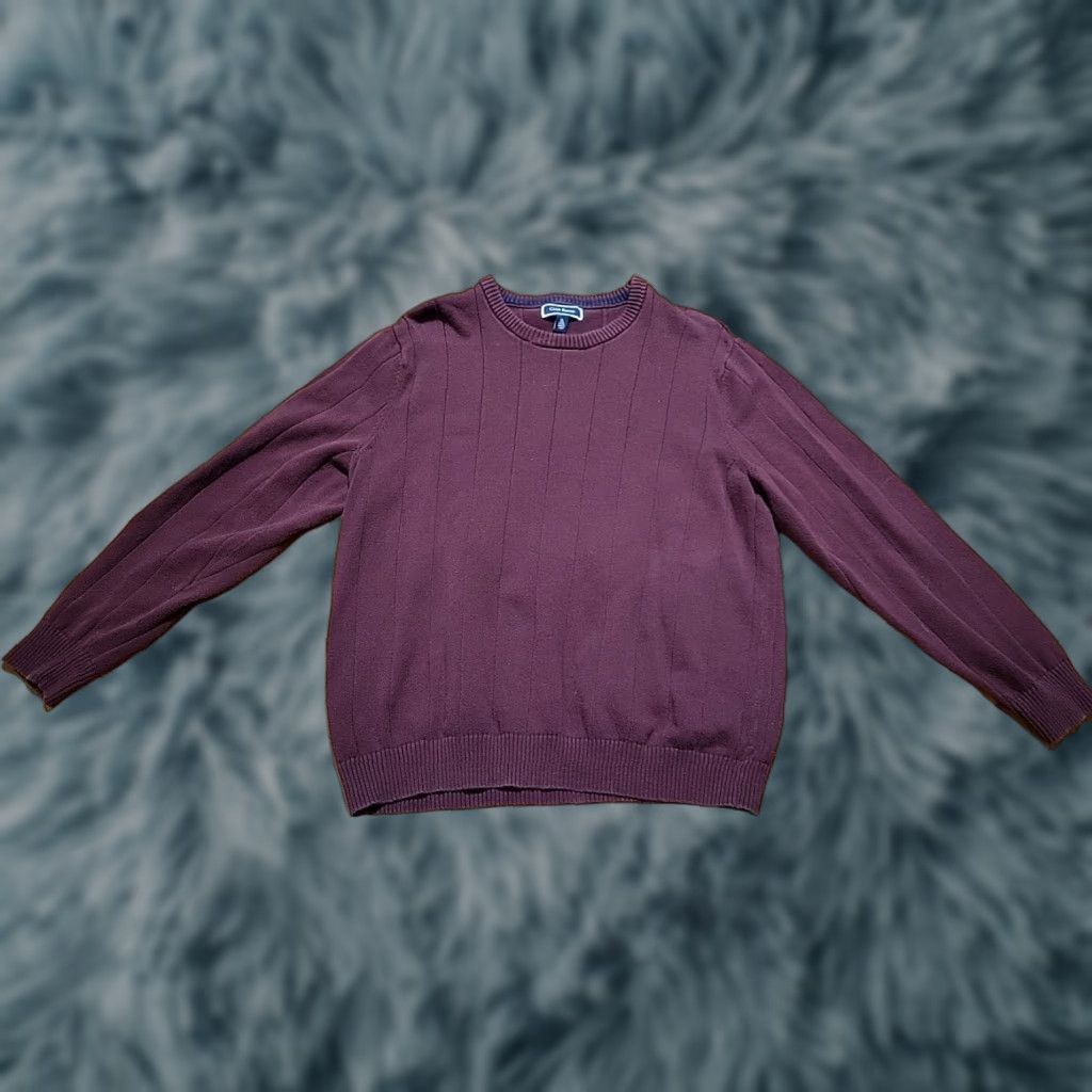 Club Room VINTAGE Club Room Pullover Cotton Sweater XL Burgundy 44" Chest Boho Mens 1990s Shirt Size US XL / EU 56 / 4 - 1 Thumbnail