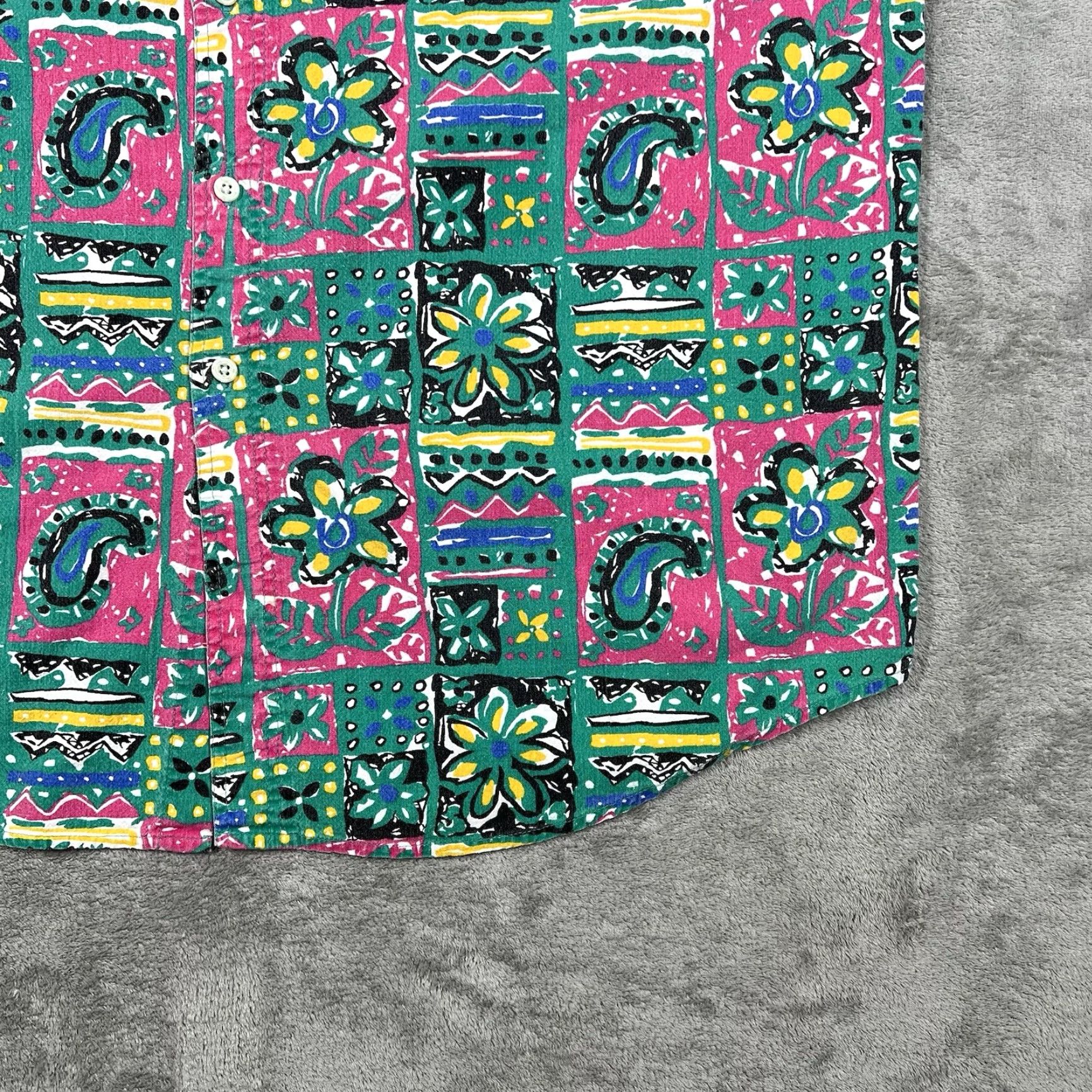 ESPIRIT VINTAGE Pro Spirit Men's Large Button Up Shirt Floral Pattern Hawaiian Retro 80s Size US L / EU 52-54 / 3 - 5 Thumbnail