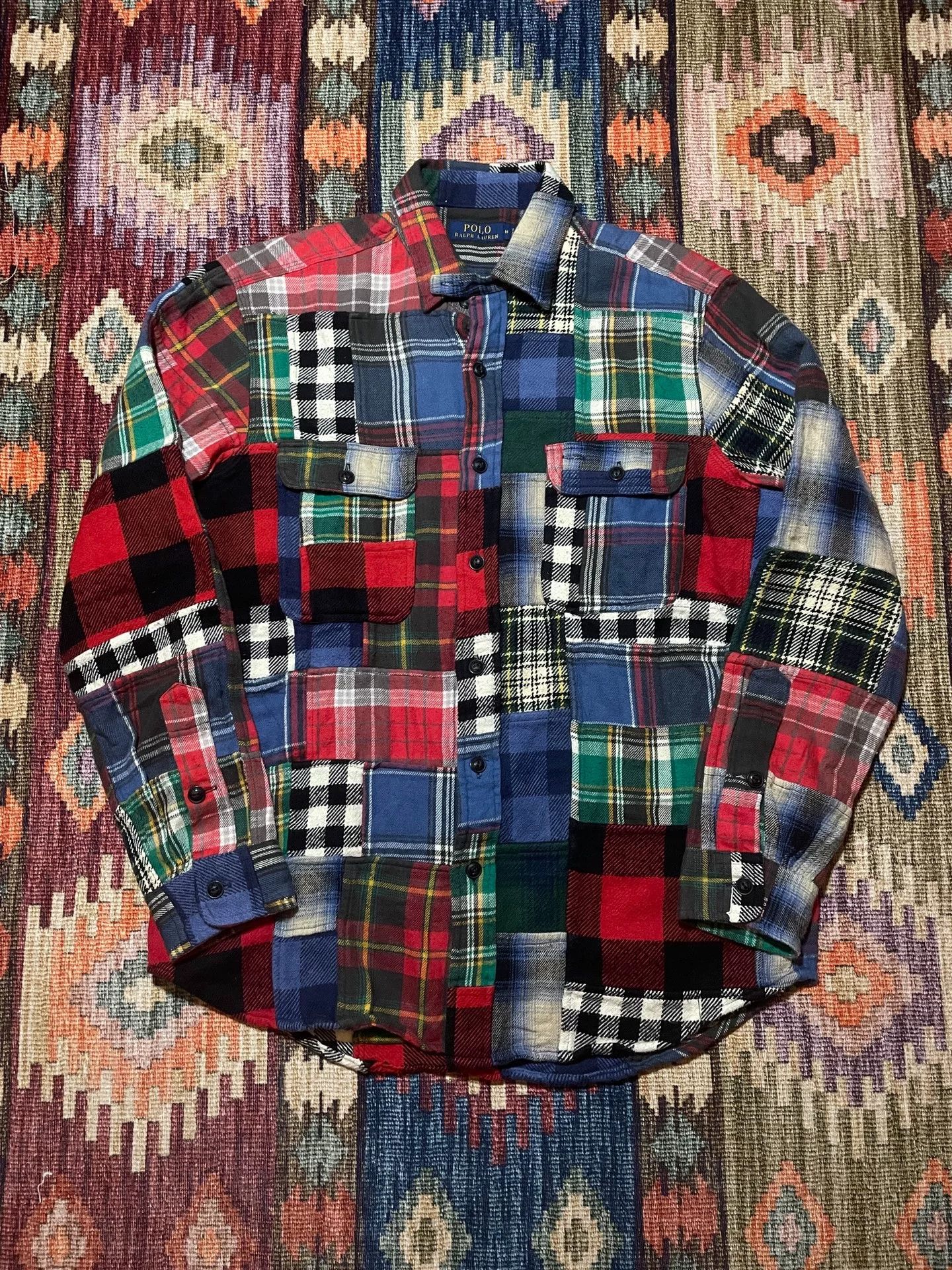 Ralph Lauren Ralph Lauren Vintage Patchwork Shirt M Size US M / EU 48-50 / 2 - 1 Thumbnail