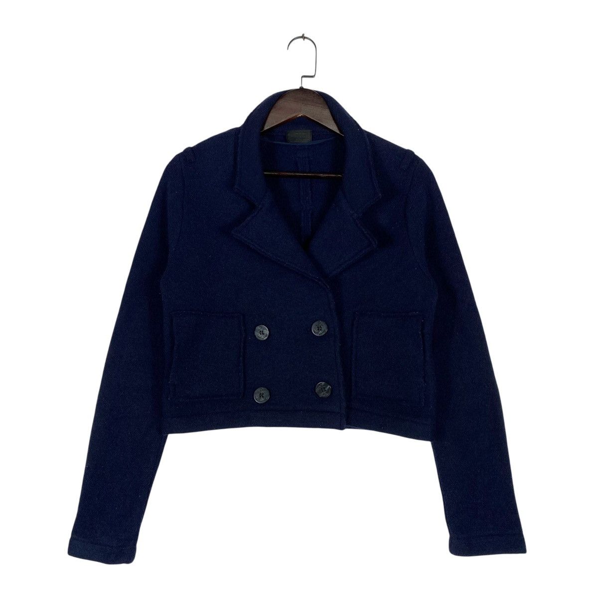 Diesel Diesel Cropped Wool Jacket Navy Blue Double Breasted Size S / US 4 / IT 40 - 8 Thumbnail