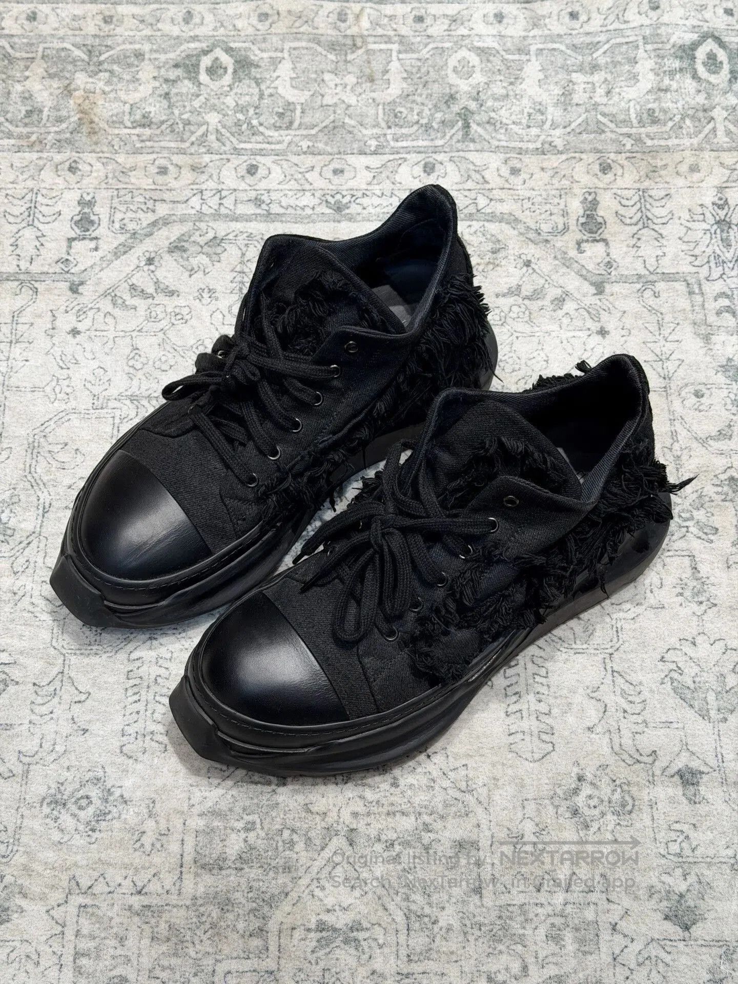 Rick Owens Drkshdw Rick Owens DRKSHDW Platform Distressed Sneakers. Size US 10 / EU 43 - 2 Thumbnail