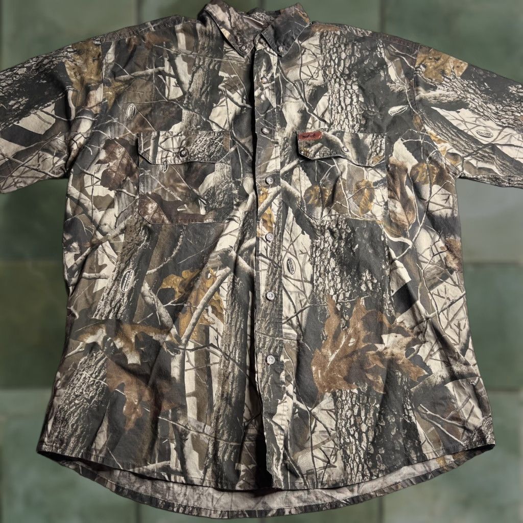Vintage Woolrich Shirt Mens L Brown Realtree Camo Short Sleeve Button Up Hunting Outdoor Size US L / EU 52-54 / 3 - 1 Thumbnail