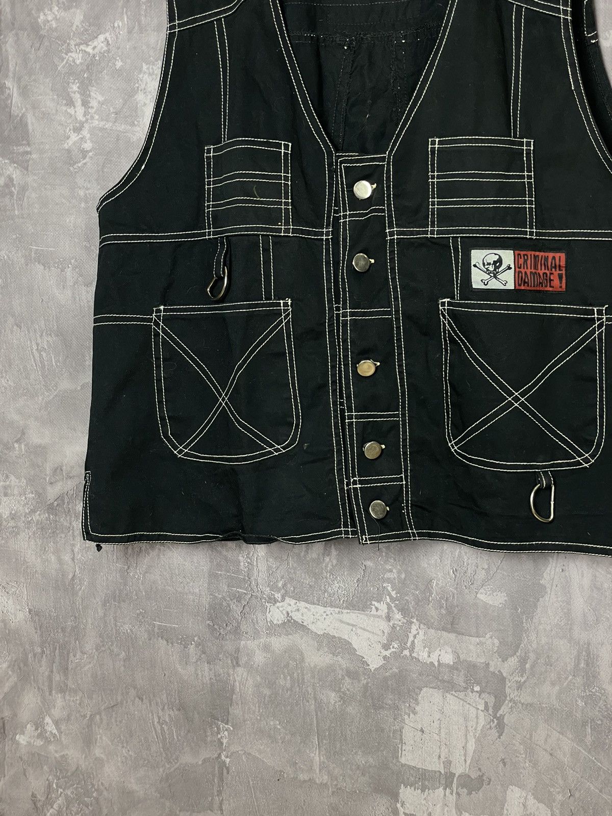 Affliction × Vintage Vintage bondage Vest Cargo Gothic Parachute punk rave Size US L / EU 52-54 / 3 - 5 Thumbnail
