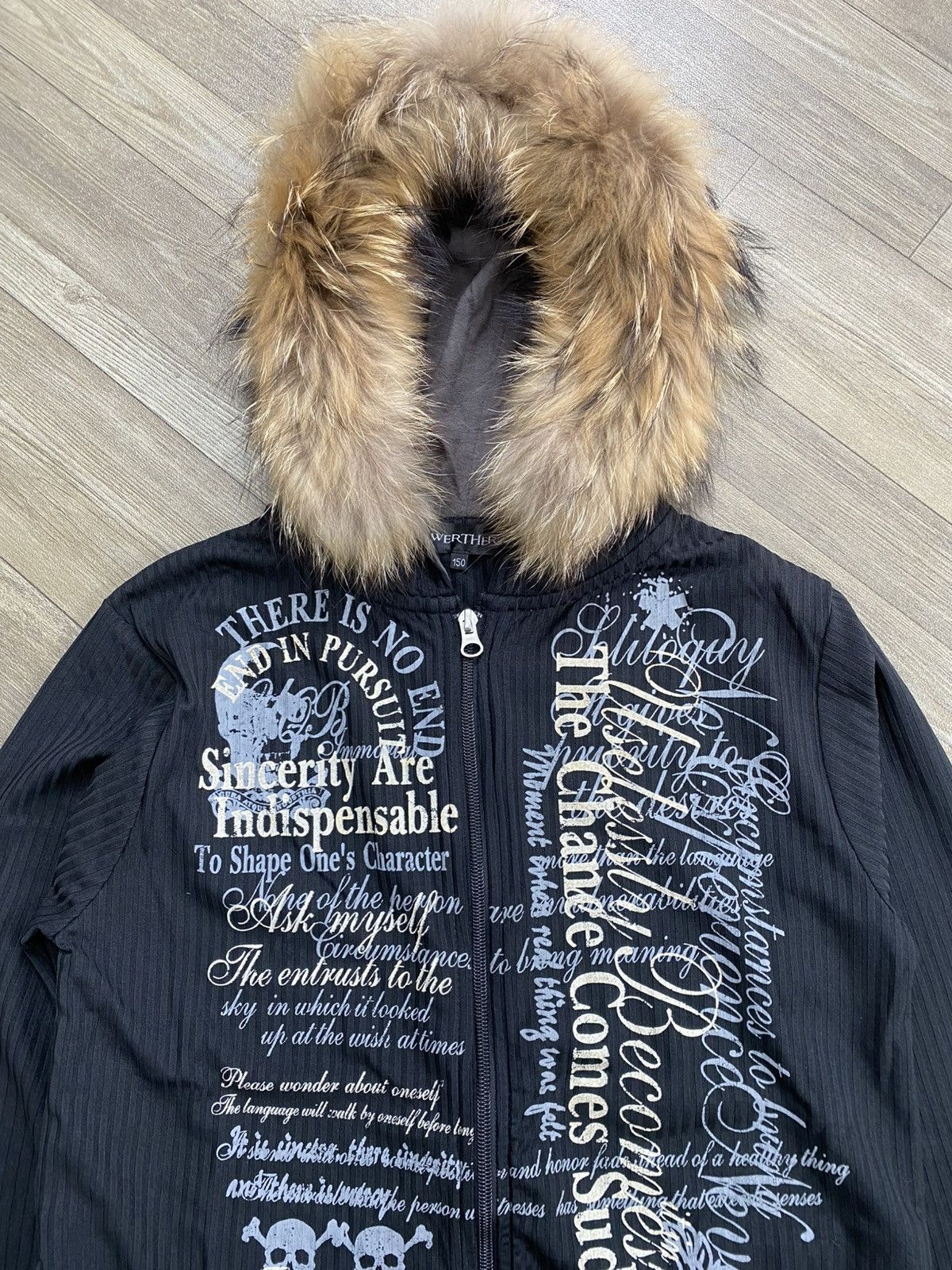 Le Grande Bleu (L.G.B.) 2000s Ifsixwasnine Wether Poem Skulls Lgb Style Fur Hoodie Size US S / EU 44-46 / 1 - 2 Thumbnail
