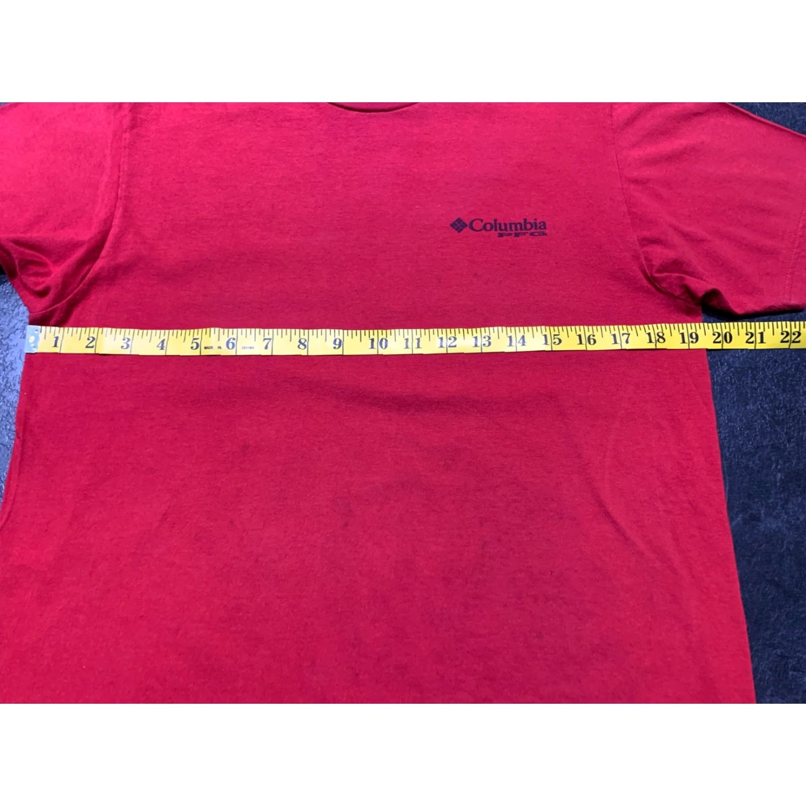 Vintage Columbia PFG Men's Medium Red Graphic T-Shirt "Tools of the Trade" Outdoor Cotton Regular Fit Size US M / EU 48-50 / 2 - 7 Thumbnail