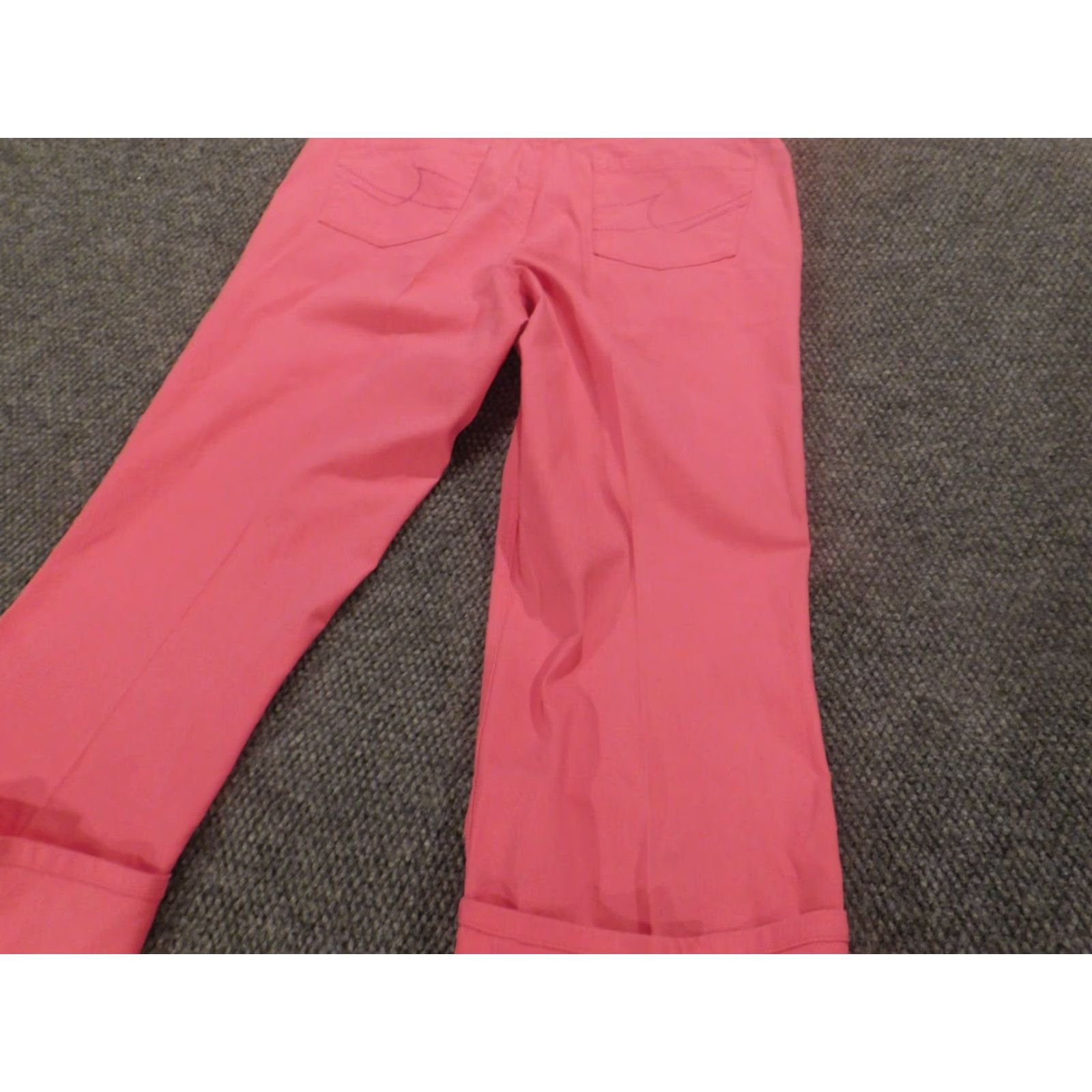 Izod IZOD Jeans Womens 14 Pink Straight Stretch Denim Cuffed Modern Pockets Zipper Regular Inseam 24 Size 36" / US 14 / IT 50 - 6 Thumbnail