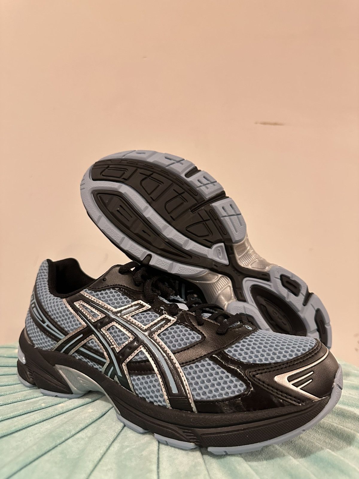 Asics ASICS Gel-1130 Black Ice Blue Size US 12 / EU 45 - 5 Thumbnail