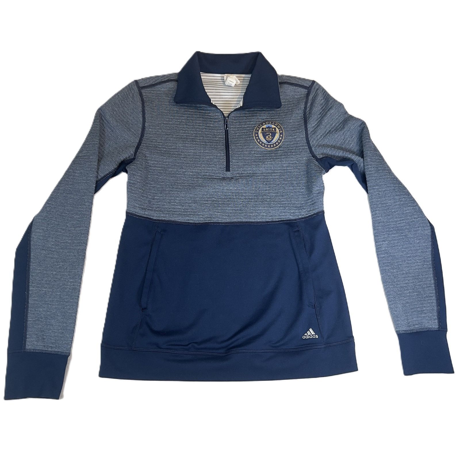 Adidas Adidas Phila Union MLS 1/4 Zip Woman S Climalite Soccer Size S / US 4 / IT 40 - 2 Thumbnail