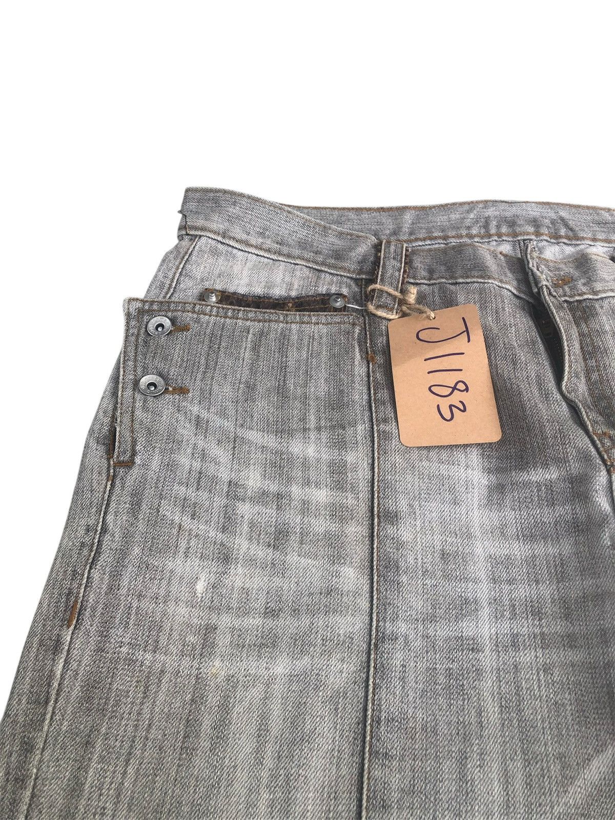 semanticdesign Semantic Design Flared Jeans Snake Skin Distressed Jeans Size US 33 - 13 Thumbnail