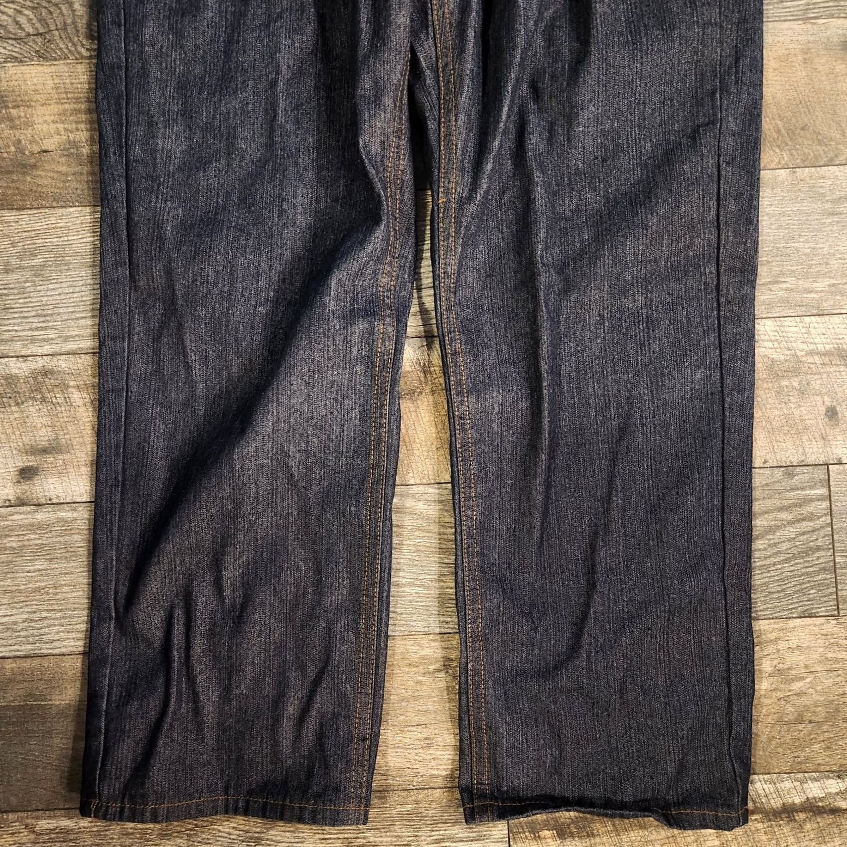 Enyce Enyce Jeans Men's 40X32 Dark Blue Denim Straight Leg Baggy Hip Hop Streetwear Jeans 40 Regular Blue Mens Size US 40 / EU 56 - 2 Thumbnail