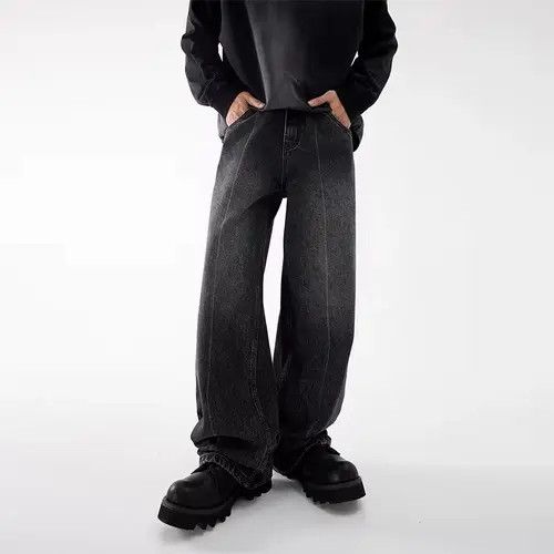 VIBE Vintage Washed Black Micro Flare Straight Jeans Size US 29 - 5 Thumbnail