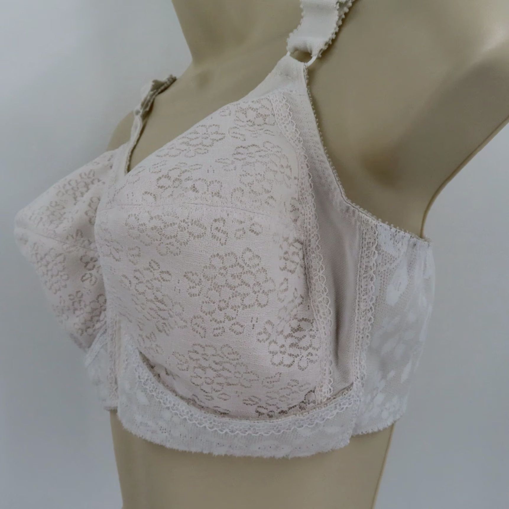 Vintage Playtex 38D 18 Hour Sensational Support Wirefree Bra 0027 White Women Unlined T-Shirt Cup D Size ONE SIZE - 4 Thumbnail