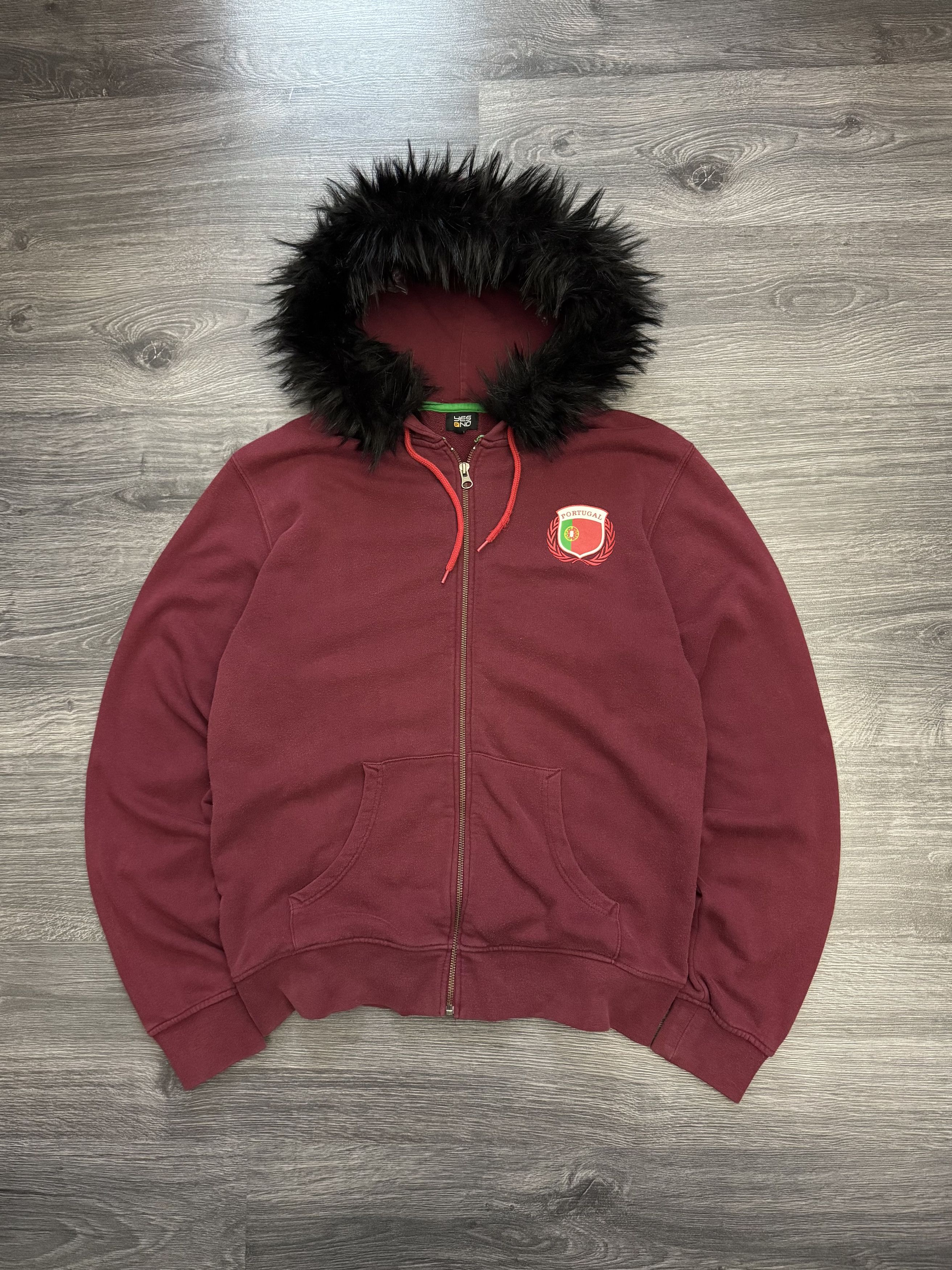 Vintage Vintage Y2K Portugal National Team Zipper Fur hoodie Size US L / EU 52-54 / 3 - 1 Thumbnail