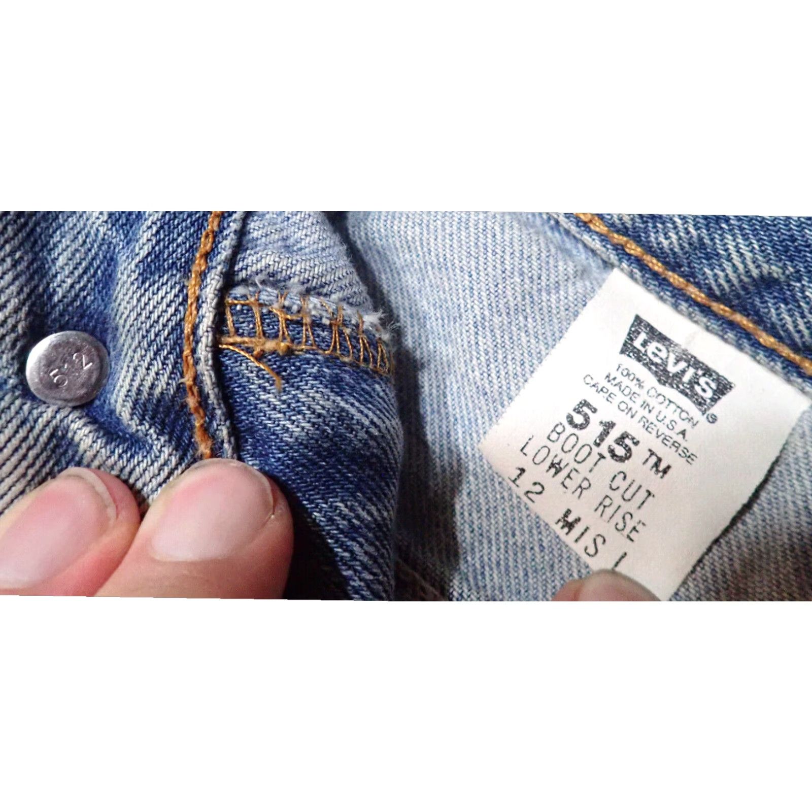 Levi's VINTAGE Levi's 515 Women's Low Rise Bootcut Jeans Blue Denim Size 12 L Size 34" / US 12 / IT 48 - 5 Thumbnail