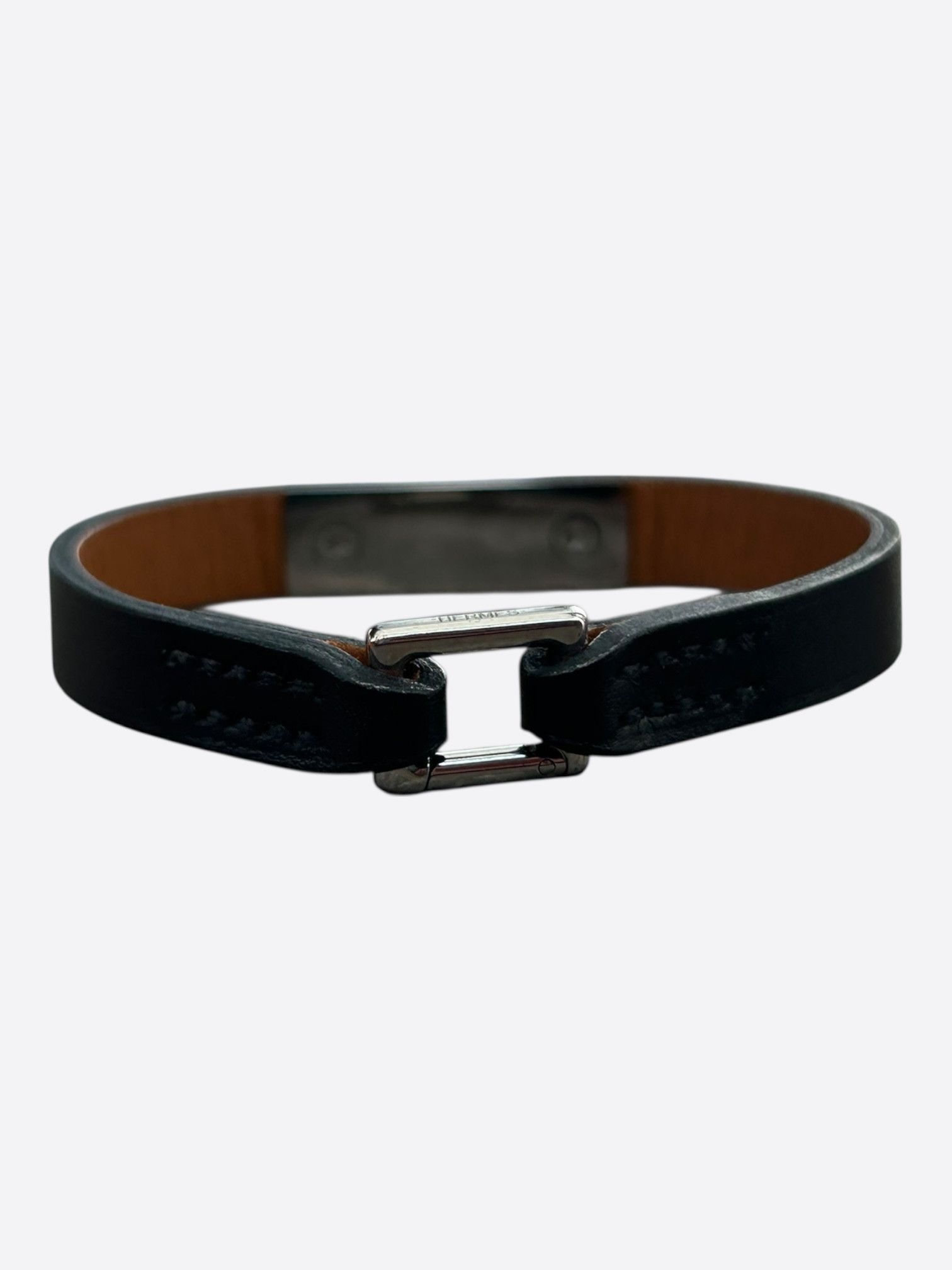 Hermes Hermes Black Swift & Palladium Hardware Mini Rivale Bracelet Size ONE SIZE - 2 Thumbnail