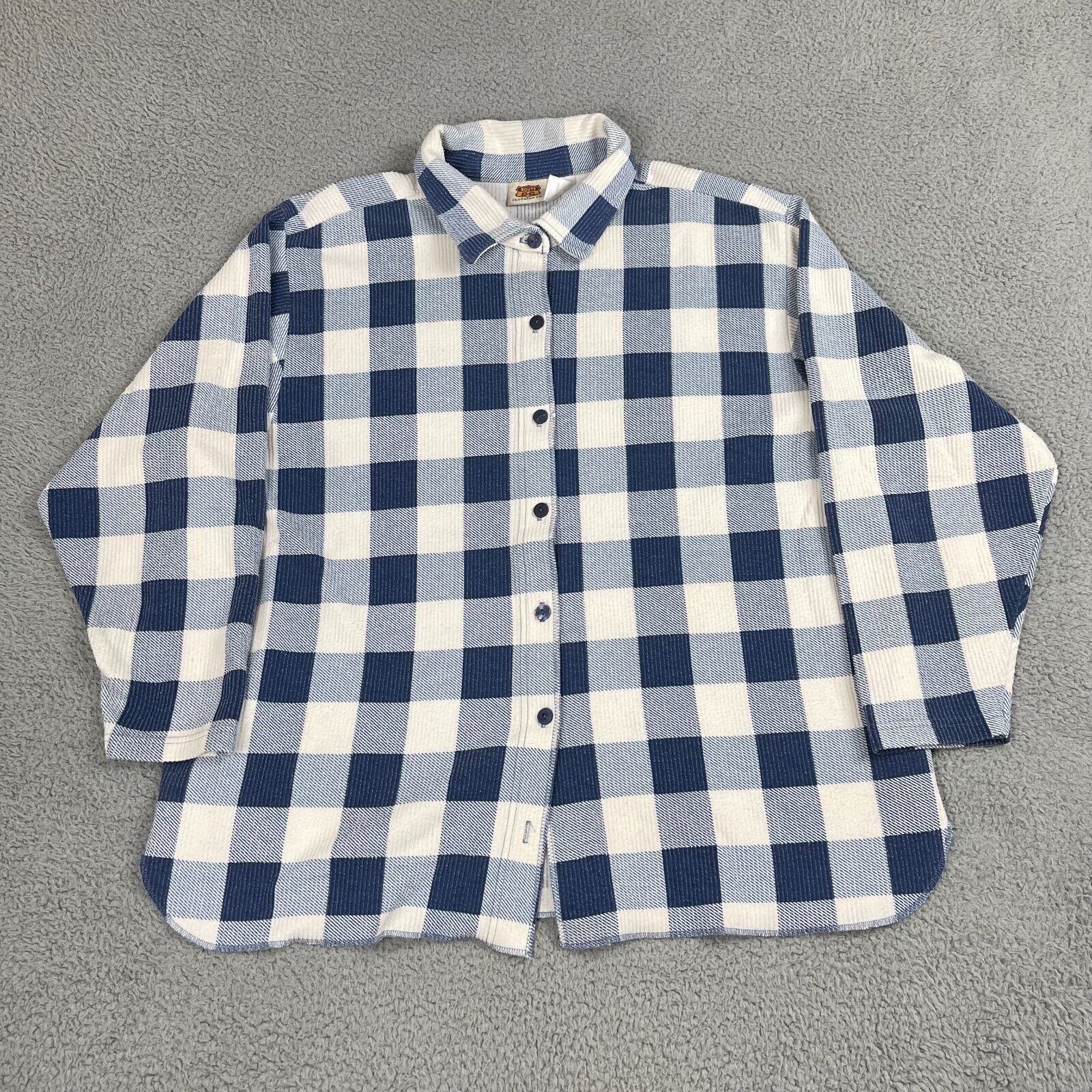 Route 66 Route 66 Flannel Long Sleeve Blue Plaid Shirt Snap Button Size US XL / EU 56 / 4 - 1 Thumbnail