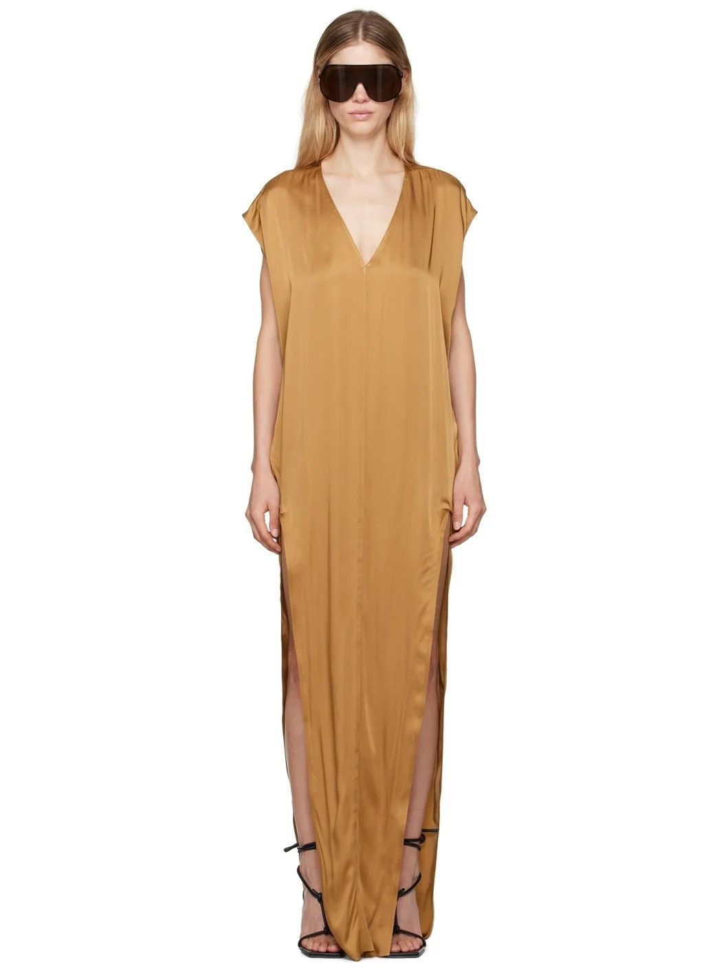 Rick Owens o1y0126 Maxi Dress in Tan Size M / US 6-8 / IT 42-44 - 1 Thumbnail