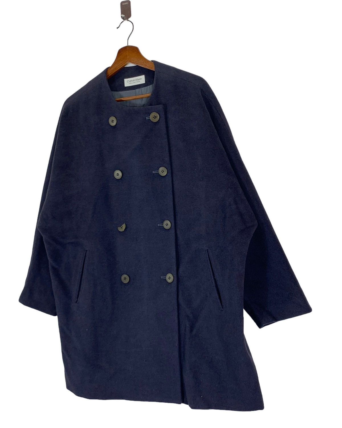 Calvin Klein DESIGNER CALVIN KLEIN COLLECTION WOOL BUTTON COAT Size US M / EU 48-50 / 2 - 2 Thumbnail