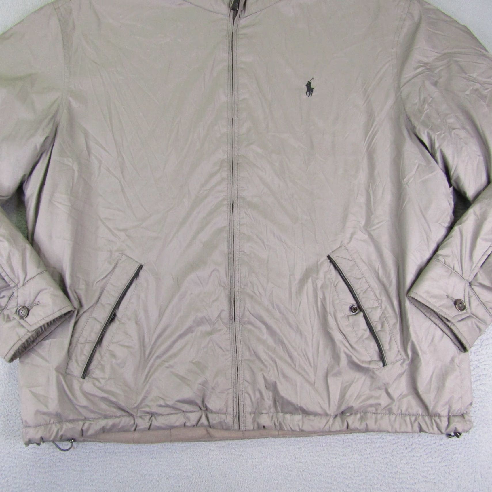 Polo Ralph Lauren VINTAGE Polo Ralph Lauren Jacket Mens XL Gray Quilted Calf Leather Trim Hideaway Hood Size US XL / EU 56 / 4 - 4 Thumbnail