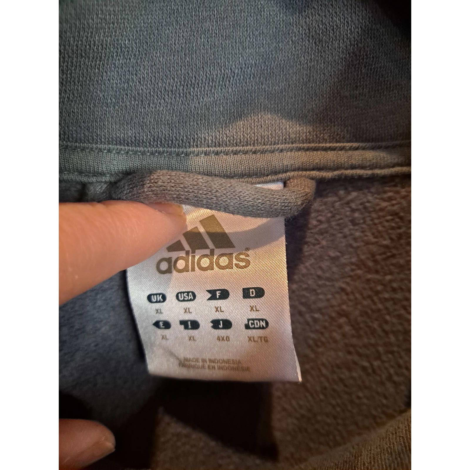 Adidas Adidas Gray with Black Striped Full Zip Track Jacket Size XL Size US XL / EU 56 / 4 - 3 Thumbnail