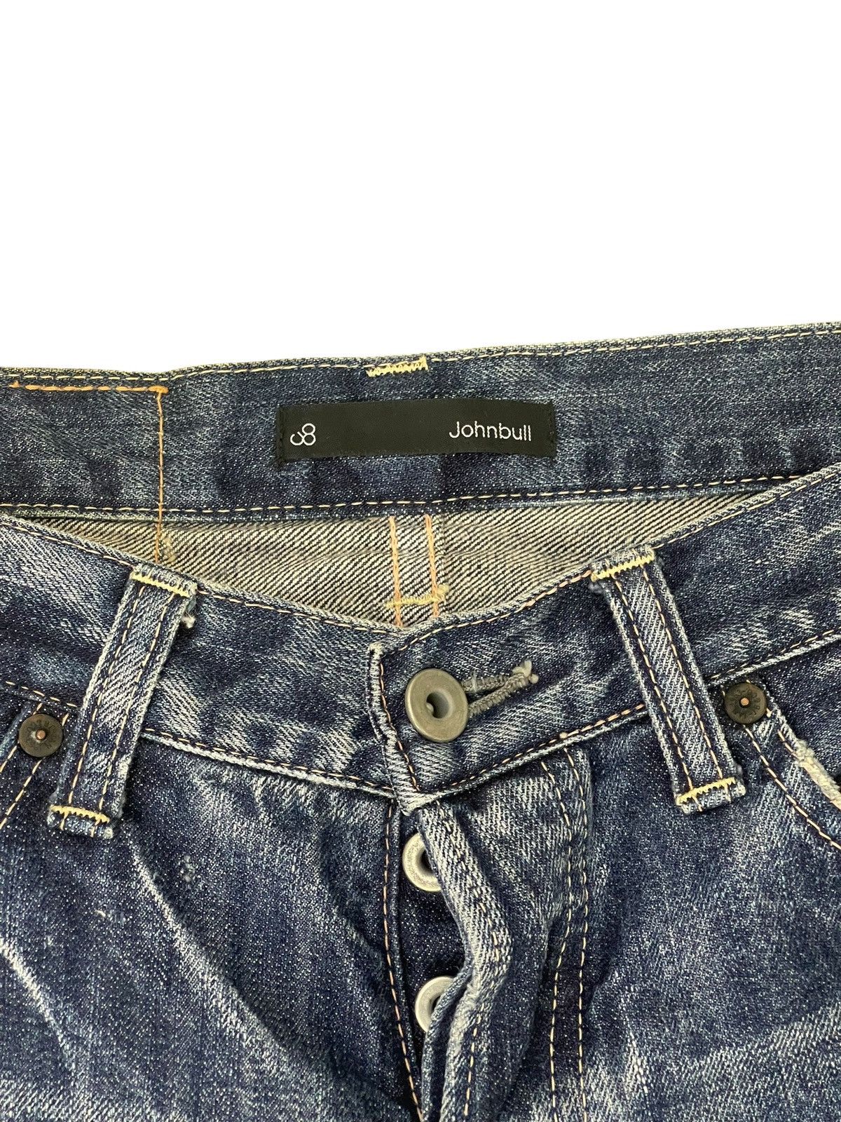 Japanese Brand Cargo Slim Jeans John Bull Faded Denim 1🟦9 Size US 31 - 13 Thumbnail