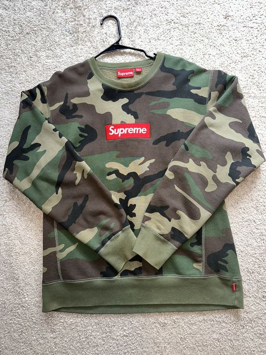 Supreme Supreme Woodland Camo Box Logo Crewneck FW15 Size Large