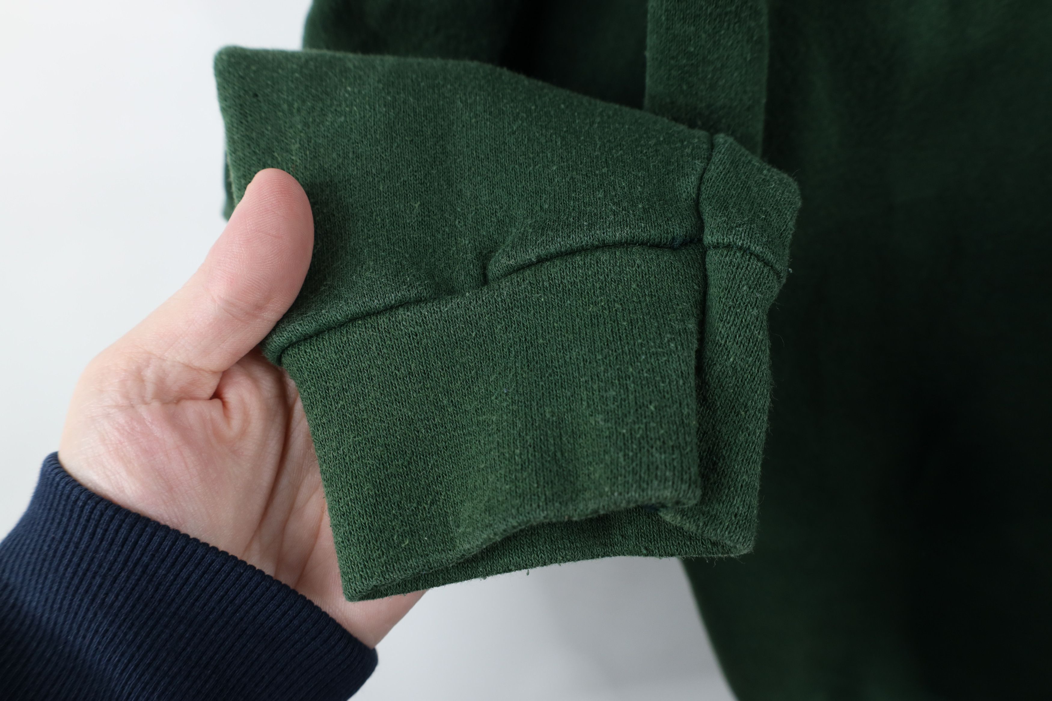 Vintage Vintage 90s Streetwear Blank Crewneck Sweatshirt Green USA Size US XL / EU 56 / 4 - 6 Thumbnail