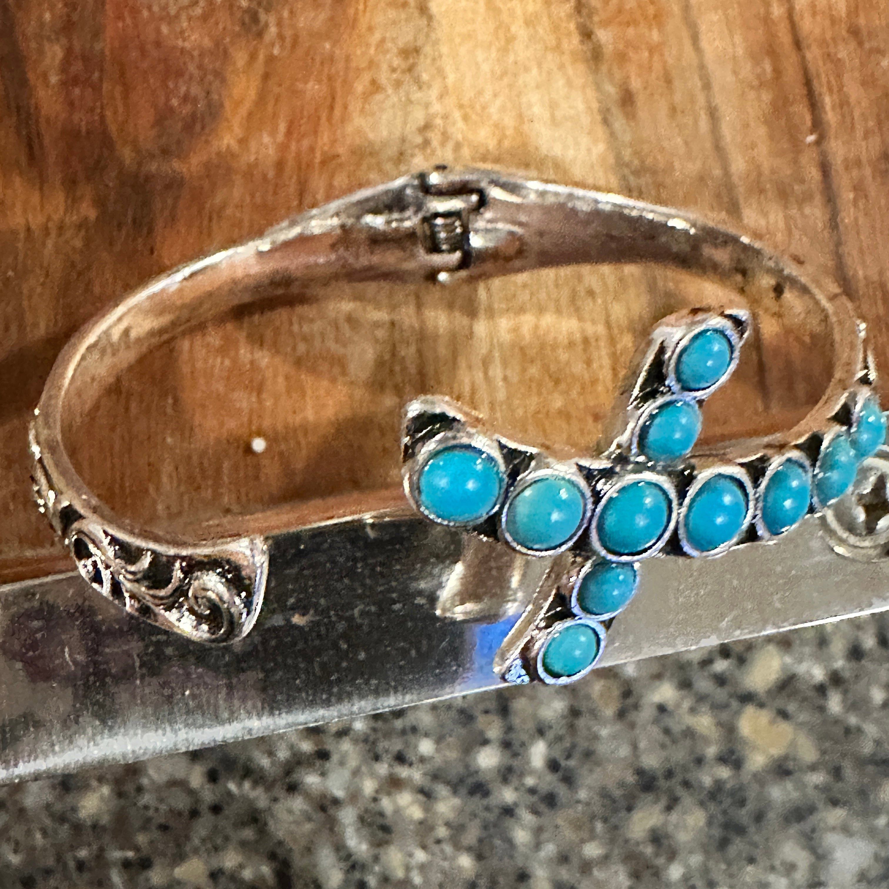 Other Boho Chic Religion Spiritual Elegance Turquoise Bead Cross B Size ONE SIZE - 9 Thumbnail
