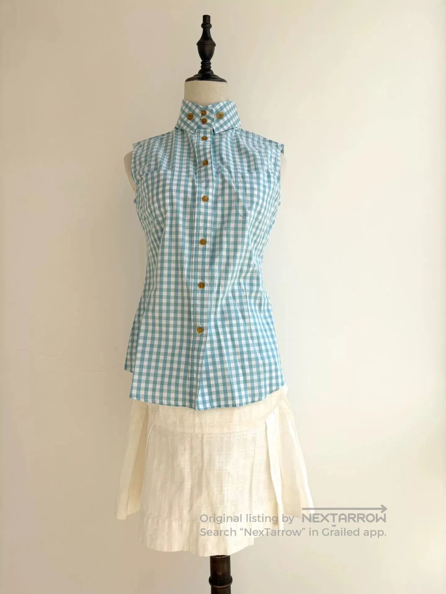 Vivienne Westwood vintage vivienne westwood blue check sleeveless shirt. Size S / US 4 / IT 40 - 1 Thumbnail