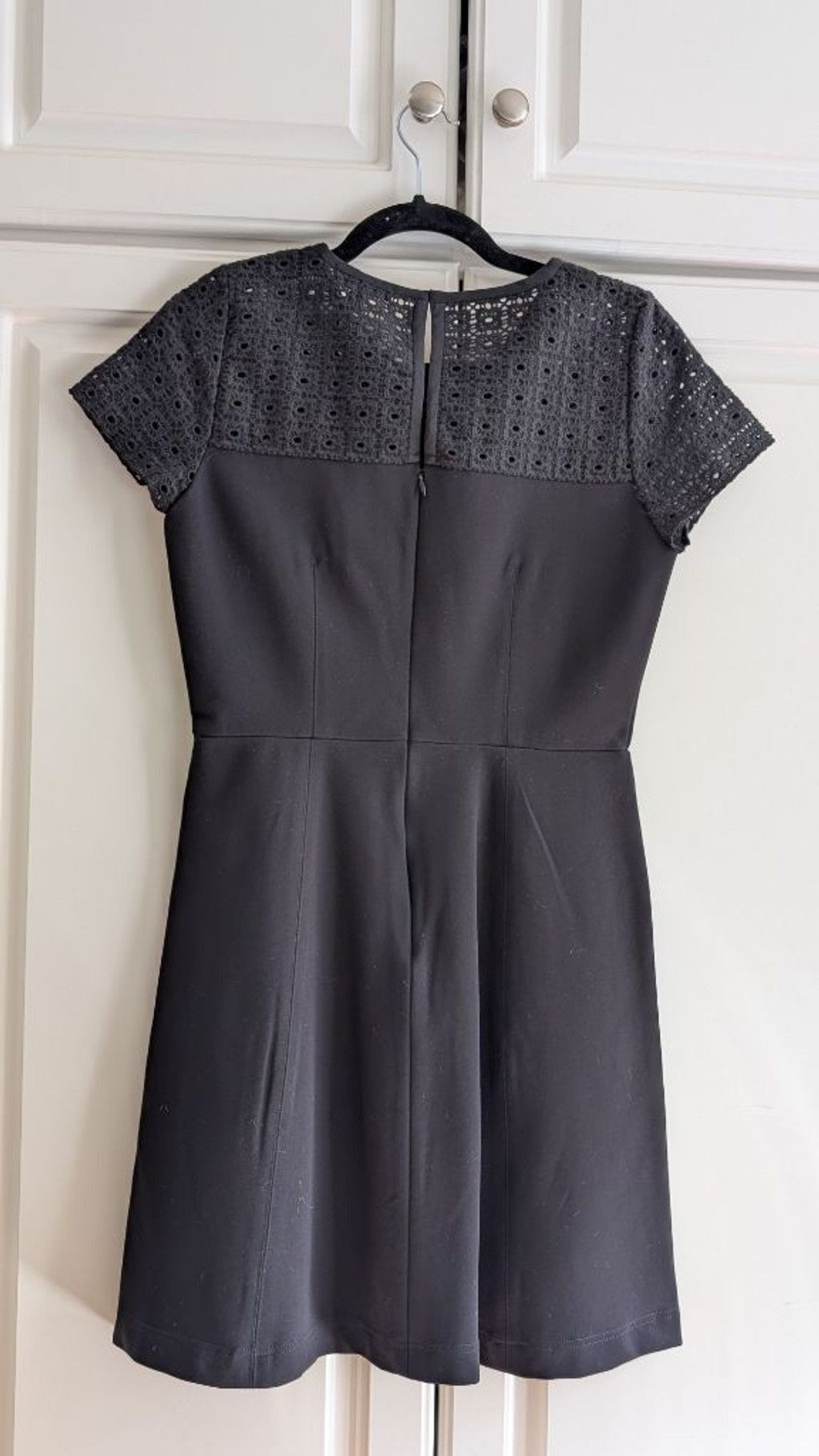 Women\'s J.Crew Black Lace Top Mini Dress Size 4