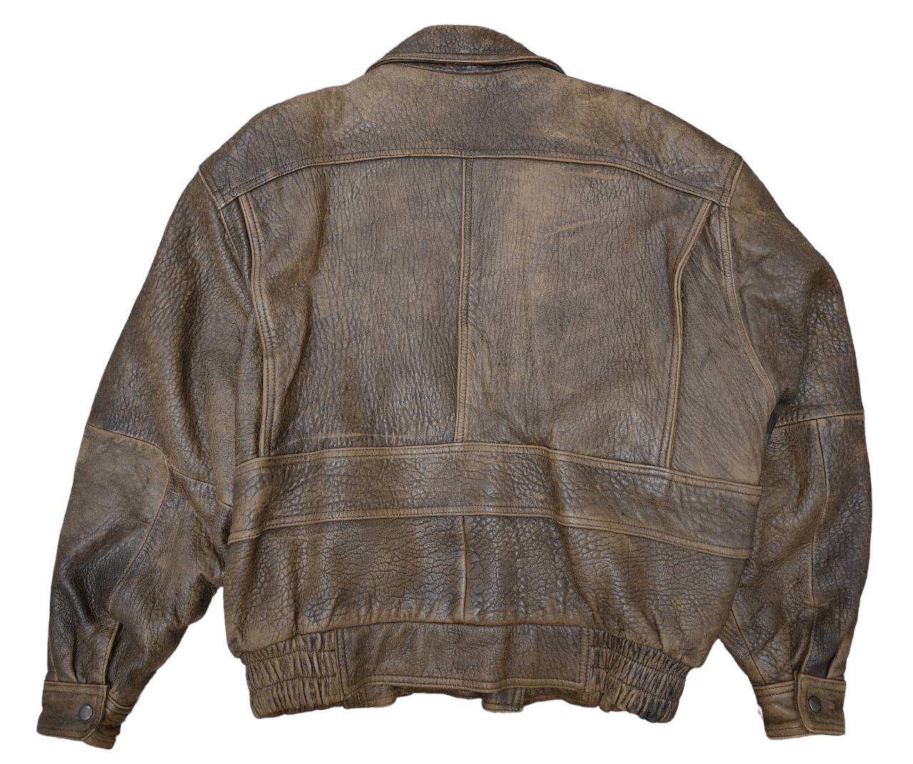 Bomber Jacket × Leather Jacket Wind Armor Bomber Leather