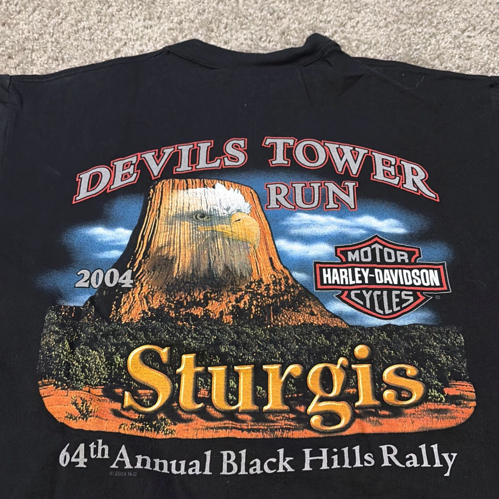 Harley Davidson VINTAGE Harley-Davidson Sturgis Black Hills Rally Biker T-Shirt M Medium Mens Black Shirts Size US M / EU 48-50 / 2 - 4 Thumbnail