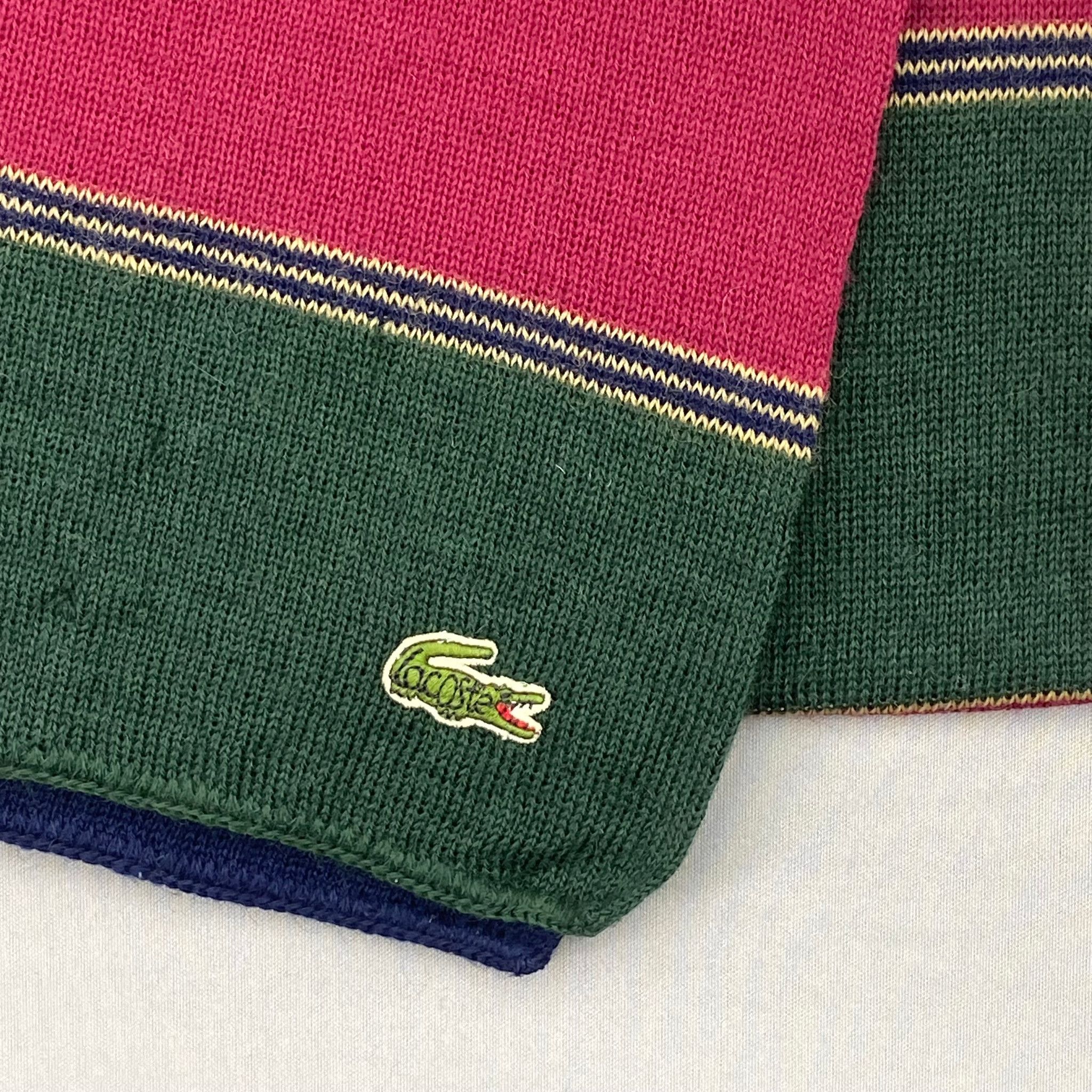 Lacoste Vintage Lacoste Scarf Muffler Wool Ribbed Knit Scarves Size ONE SIZE - 4 Thumbnail