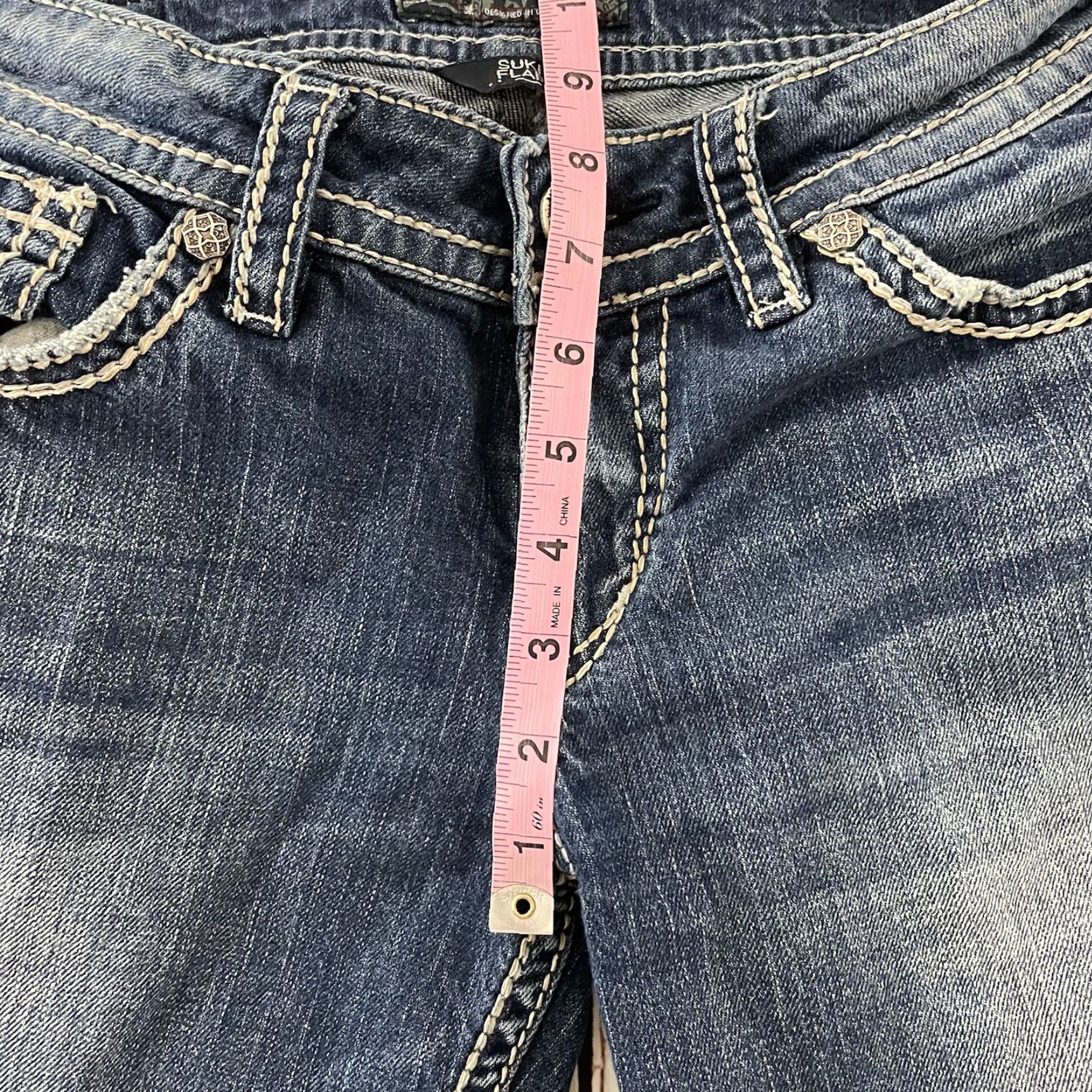 Vintage Silver Jeans Blue Bootcut Denim 28x32 Women's Medium Wash 28x32 Jeans Size 28" / US 6 / IT 42 - 6 Thumbnail