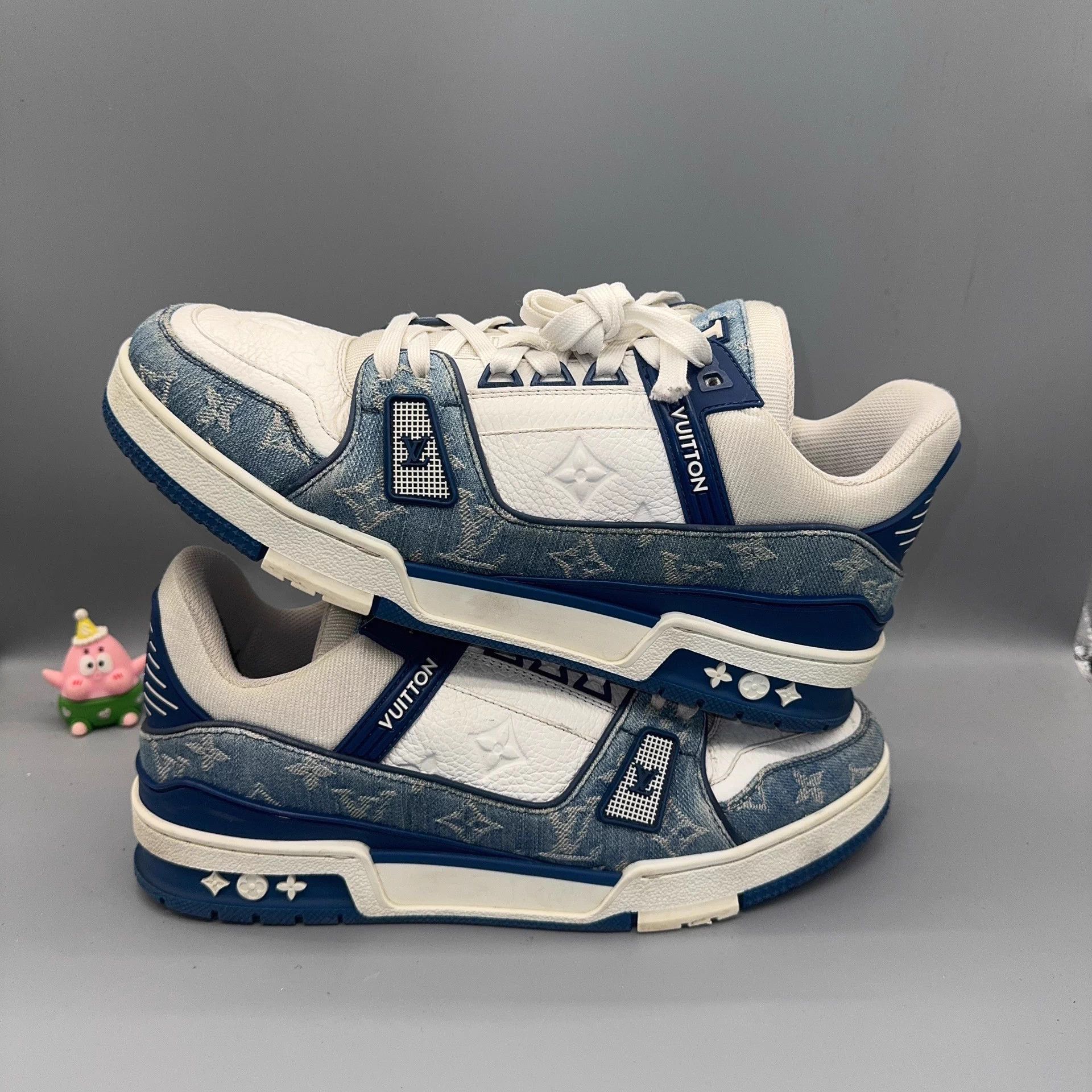 Louis Vuitton LOUIS VUITTON Trainer blue white denim 42 Size US 9 / EU 42 - 6 Thumbnail