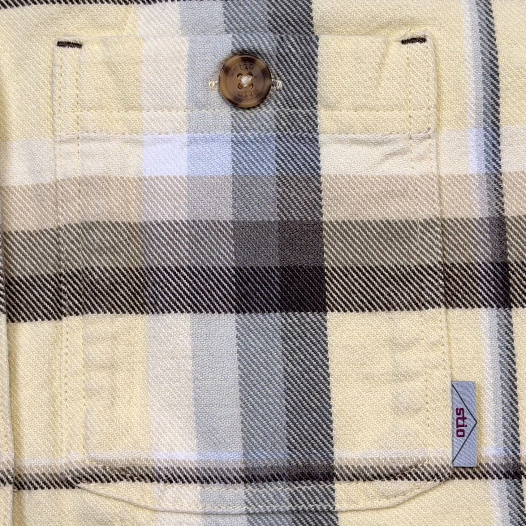 Vintage Stio Jacket Womens L Yellow Plaid Organic Cotton Flannel Lined Pockets Size L / US 10 / IT 46 - 5 Thumbnail